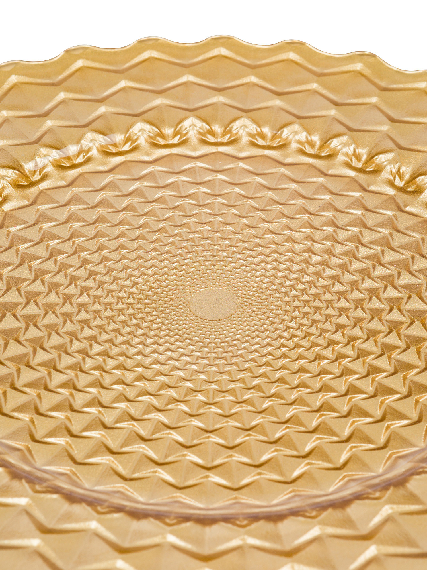Glass charger, Gold, large image number 1