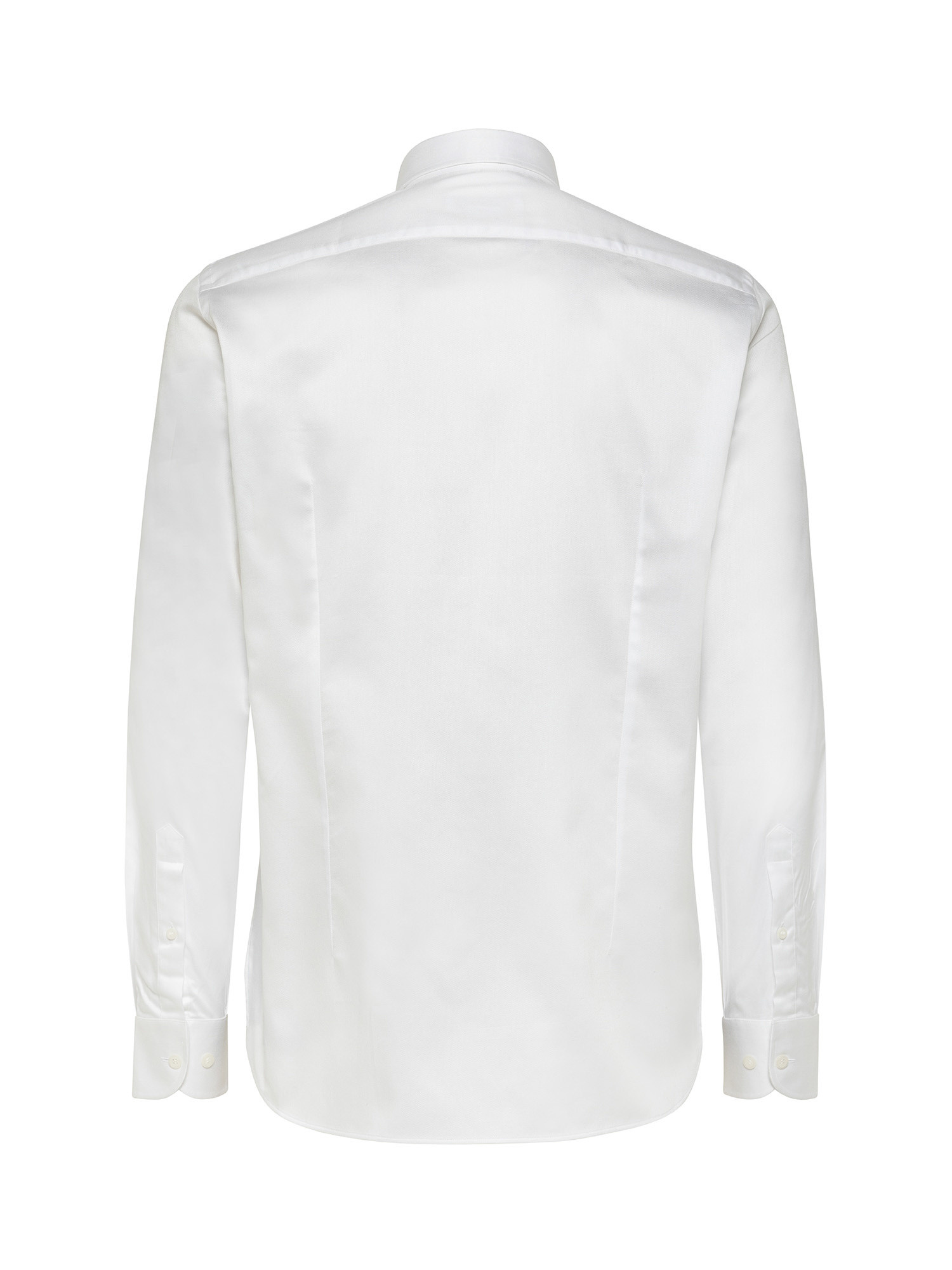 Slim fit shirt in pure cotton, White, large image number 2