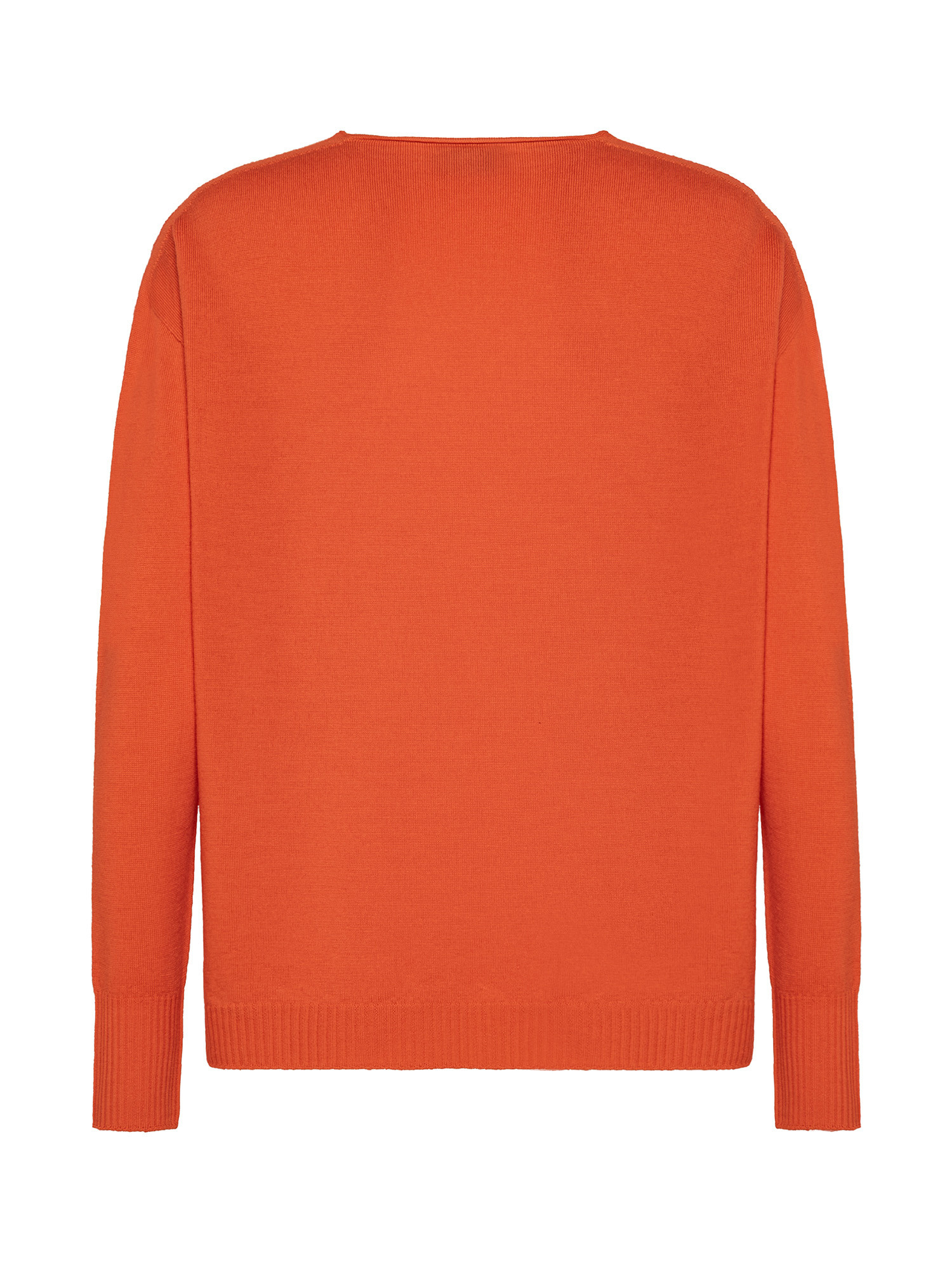 K Collection - V-neck sweater, Orange, large image number 1