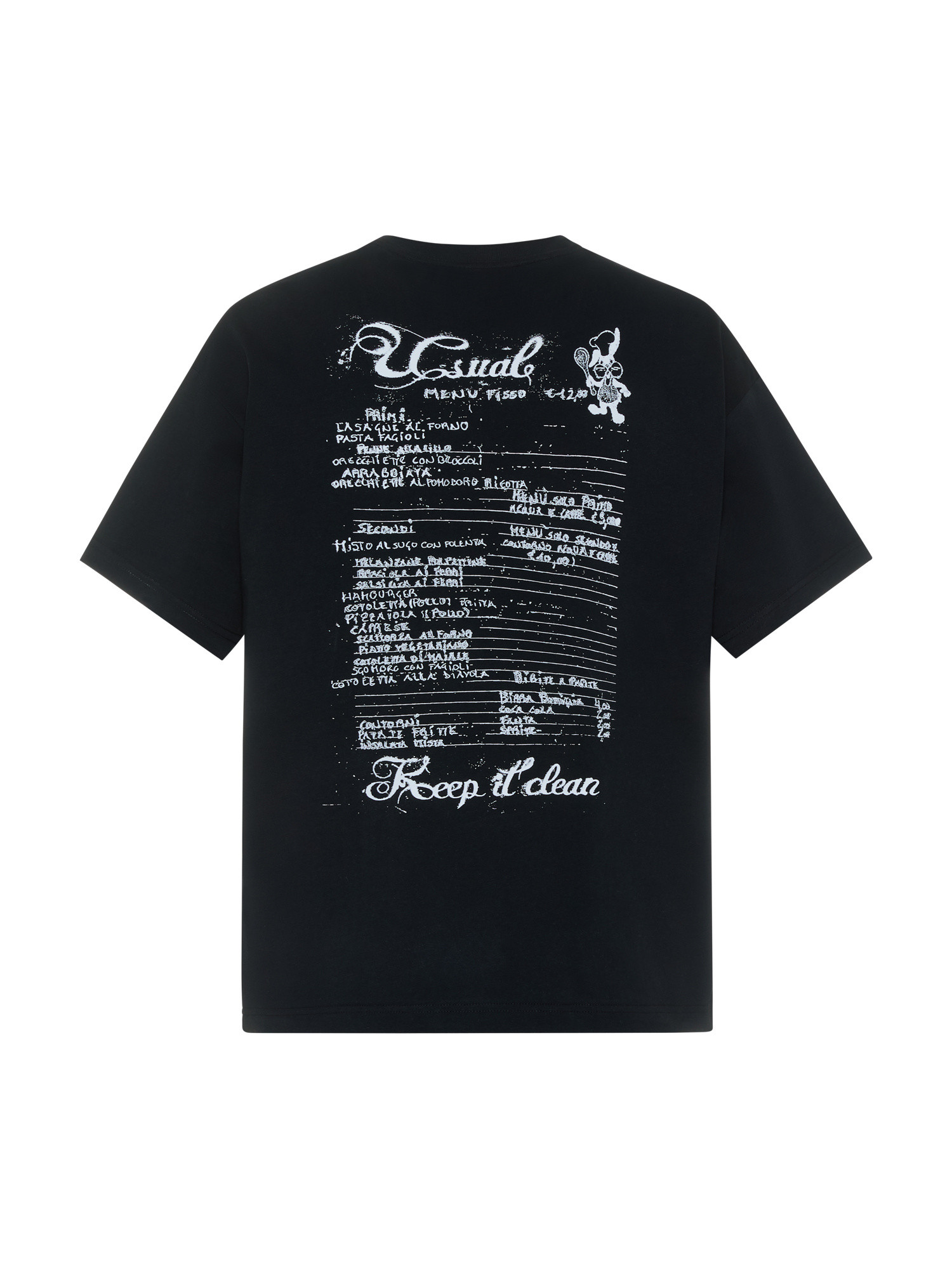 Usual - Trattoria T-Shirt, Black, large image number 1