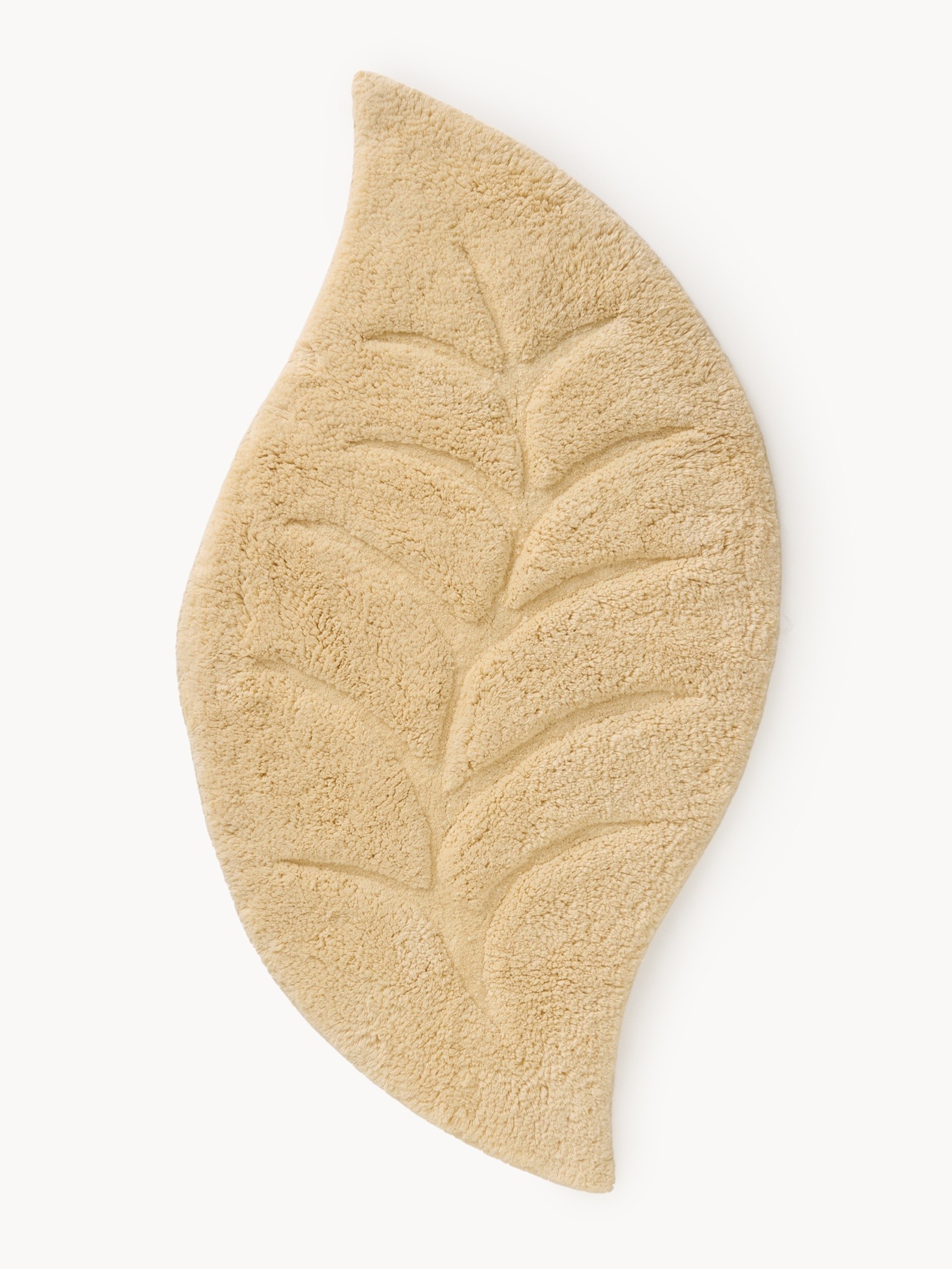 Shaped tufted cotton bath mat, Beige, large image number 0