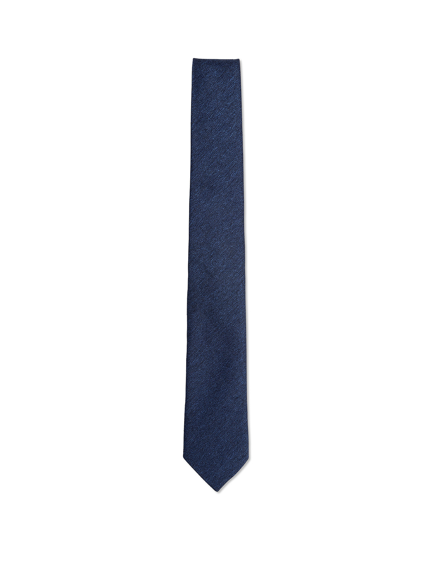 Cravatta in pura seta tinta unita, Blu scuro, large image number 0