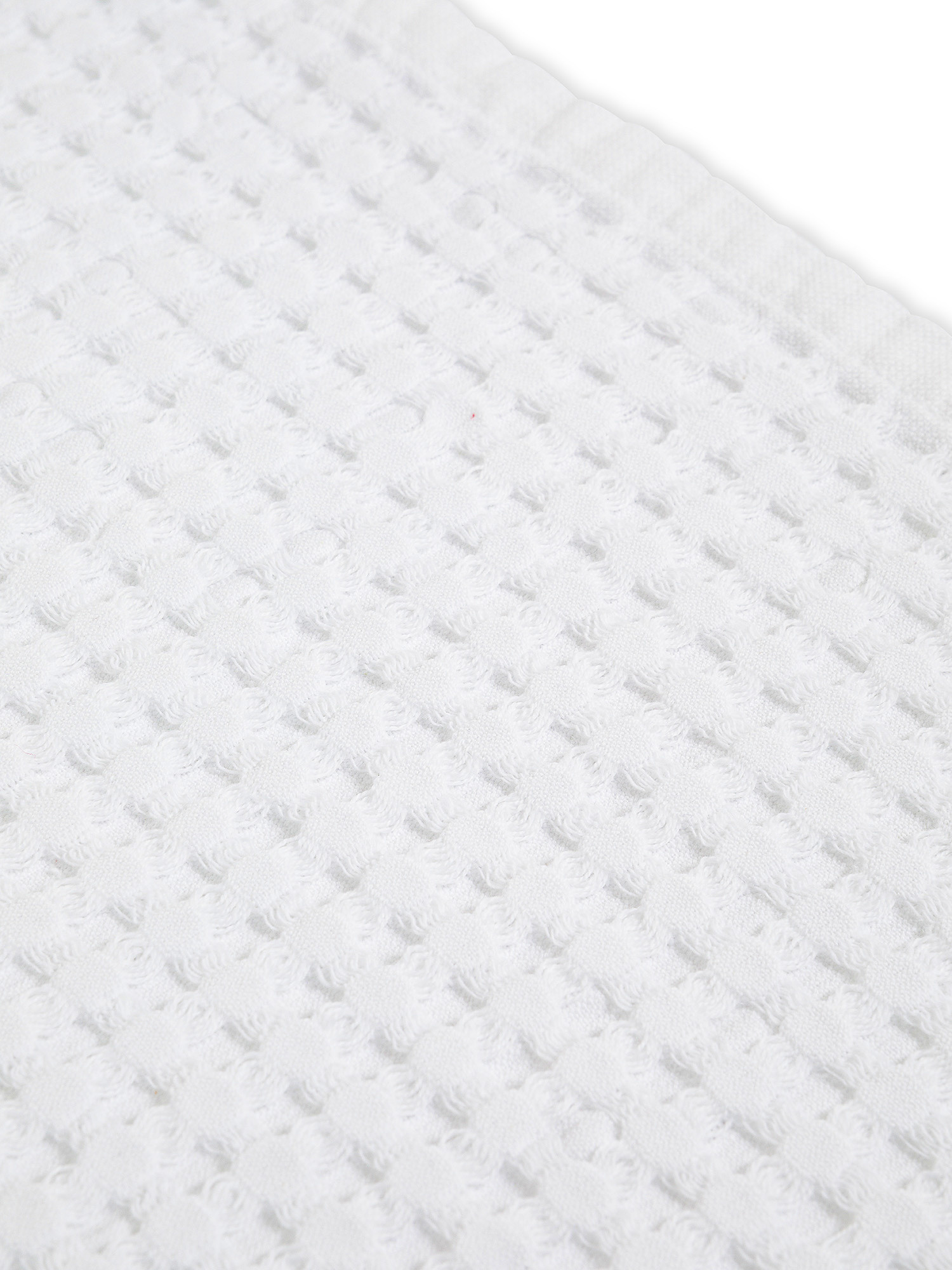 Honeycomb cotton towel, White, large image number 2