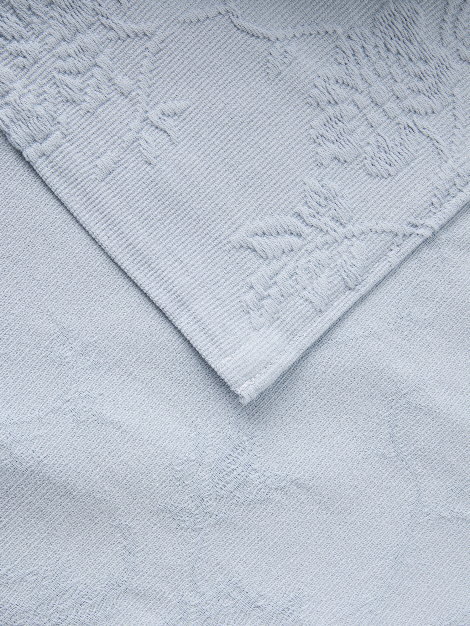 Copriletto in puro cotone motivo floreale, Azzurro Chiaro, large image number 1