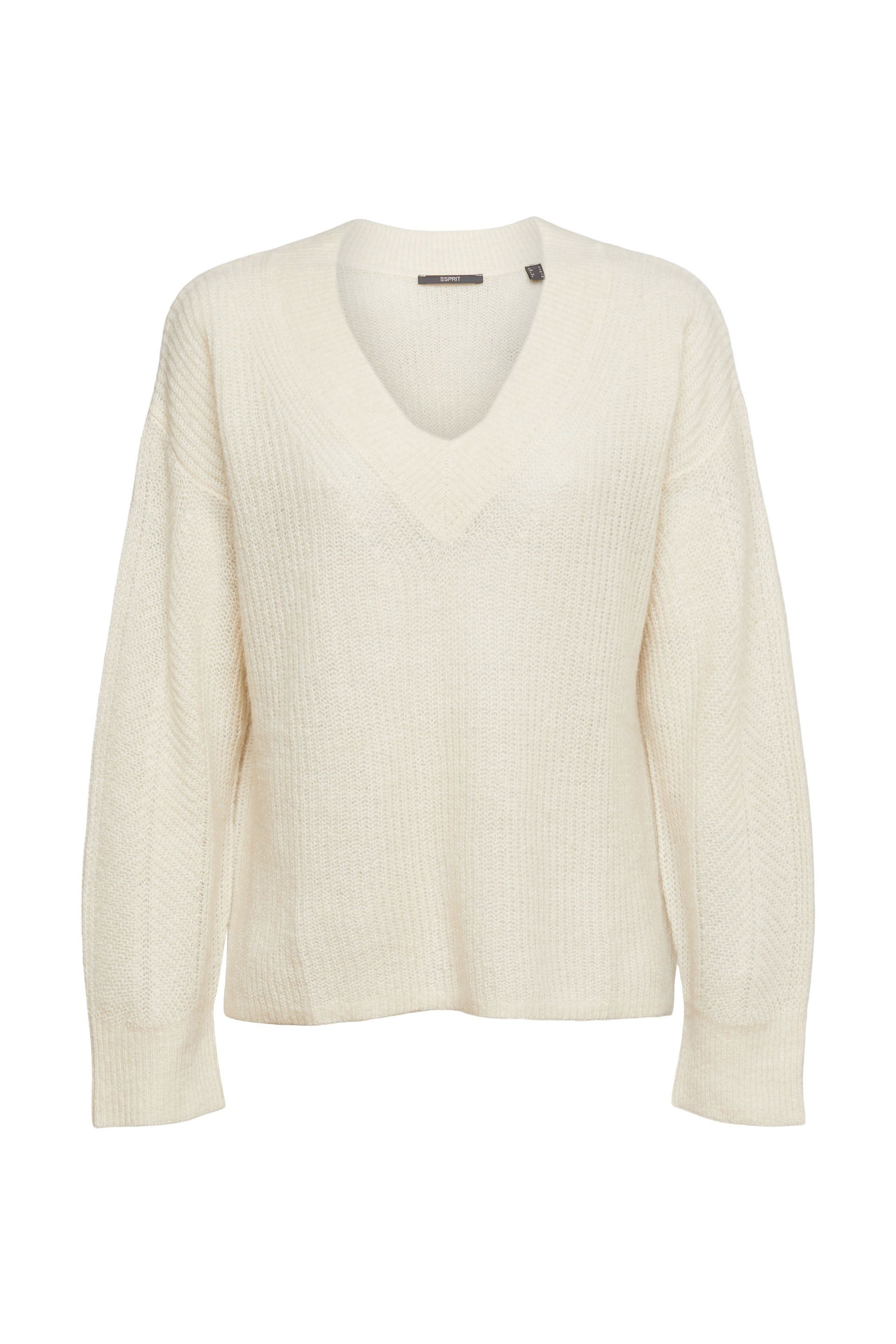 Pullover con scollo a V, Beige, large image number 0