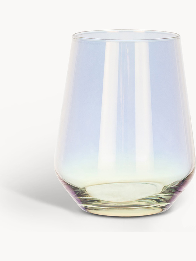 Iridescent glass tumbler
