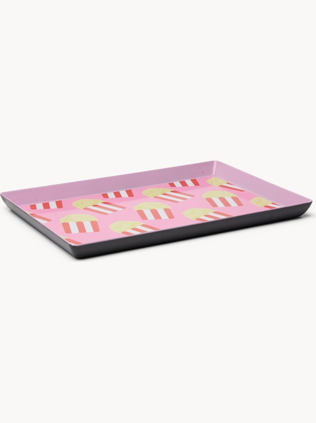 Plastic popcorn-themed tray - Introductory price