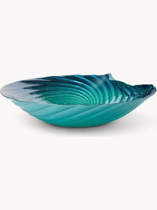 Centrotavola in vetro a conchiglia