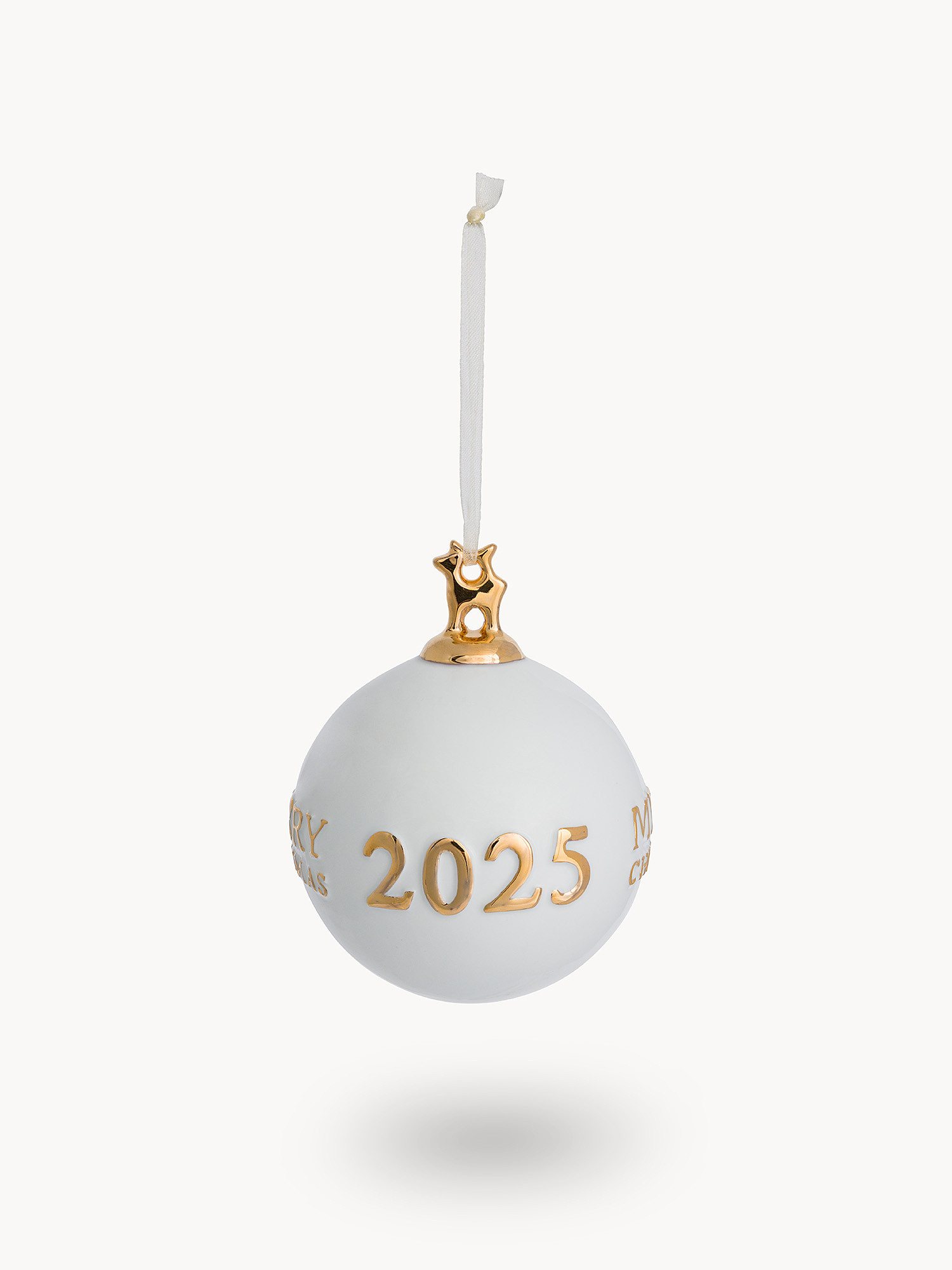 Sfera in porcellana 2025, Bianco, large image number 0