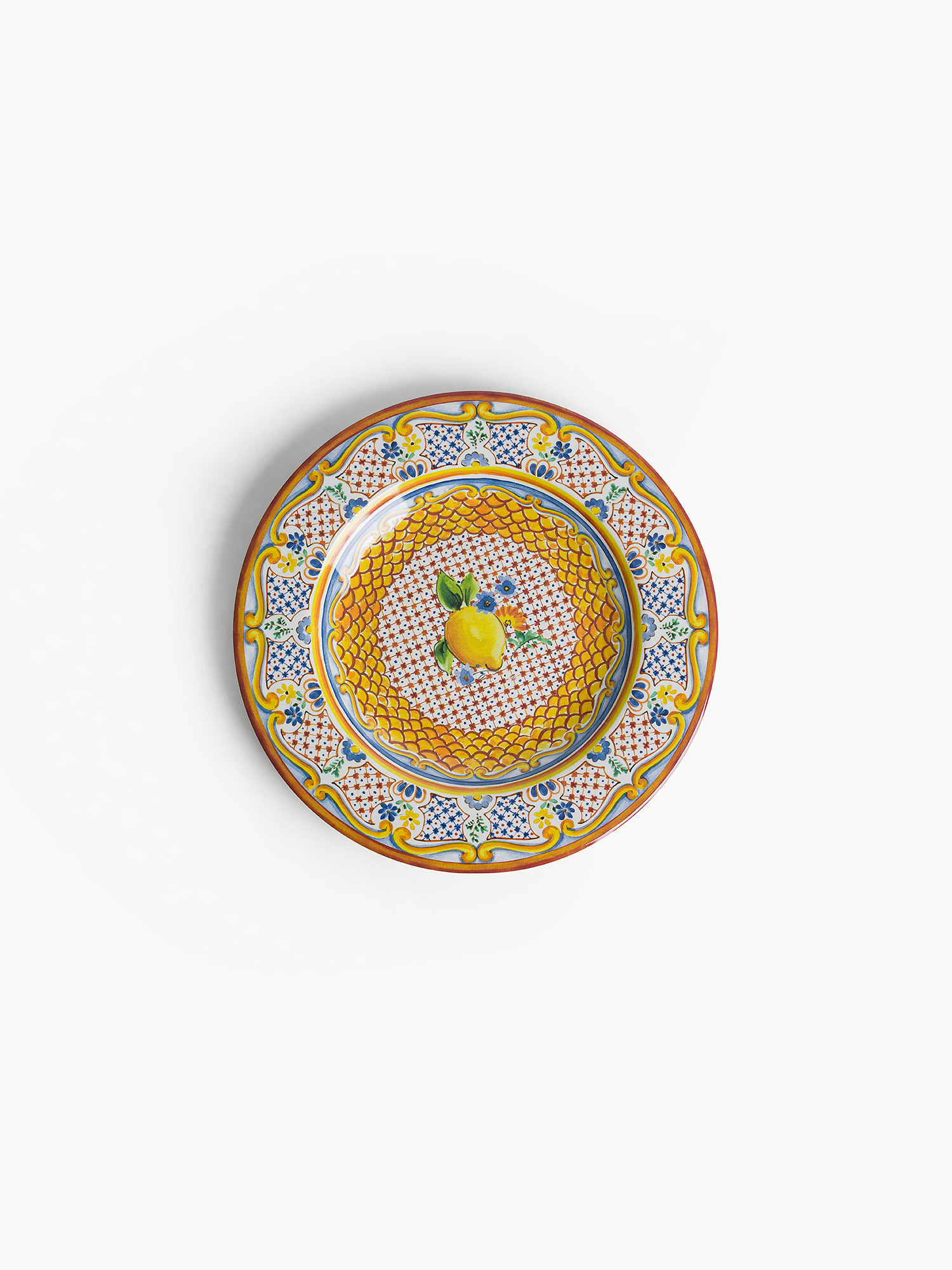 Lemon-decorated melamine fruit plate, Multicolor, large image number 0