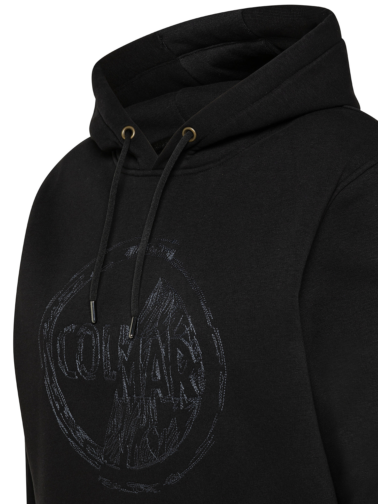 Hoodie sweatshirt with embroidery on chest, Black, large image number 2