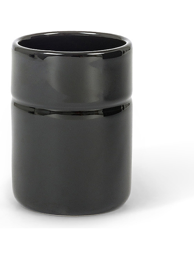 Polished ceramic toothbrush holder