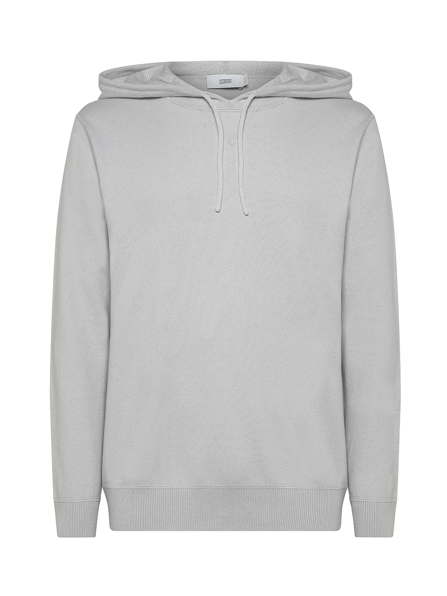 Hooded sweatshirt in cashmere knit, Ice White, large image number 0