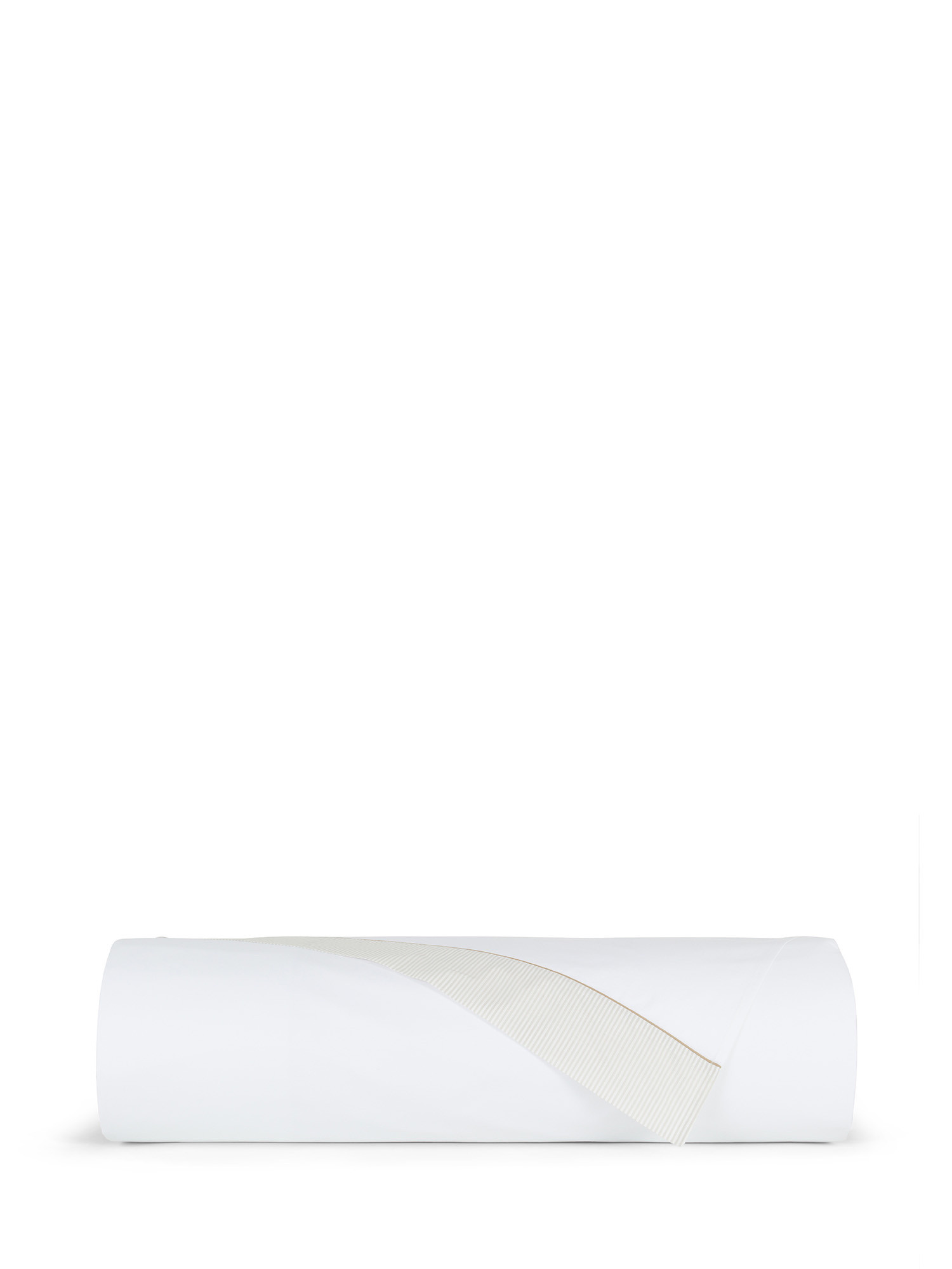 Lenzuolo liscio in pregiato cotone percalle Portofino, Bianco, large image number 1
