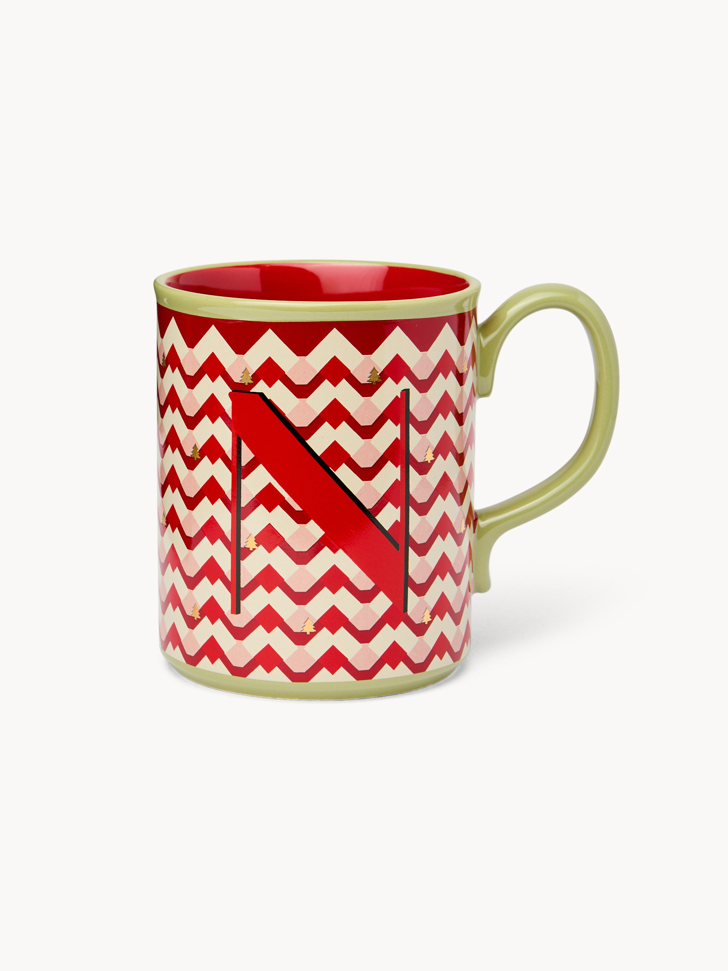 Ceramic mug letter N, Red, large image number 0