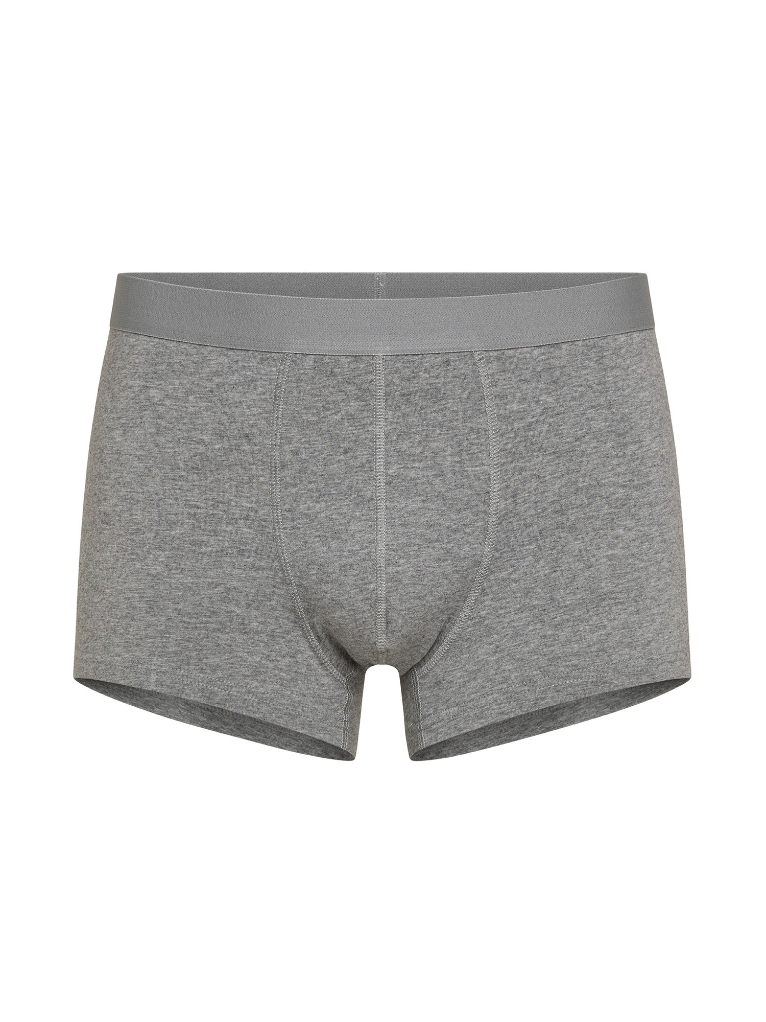 Luca D'Altieri - Set of 3 solid color organic cotton boxers, Grey, large image number 0