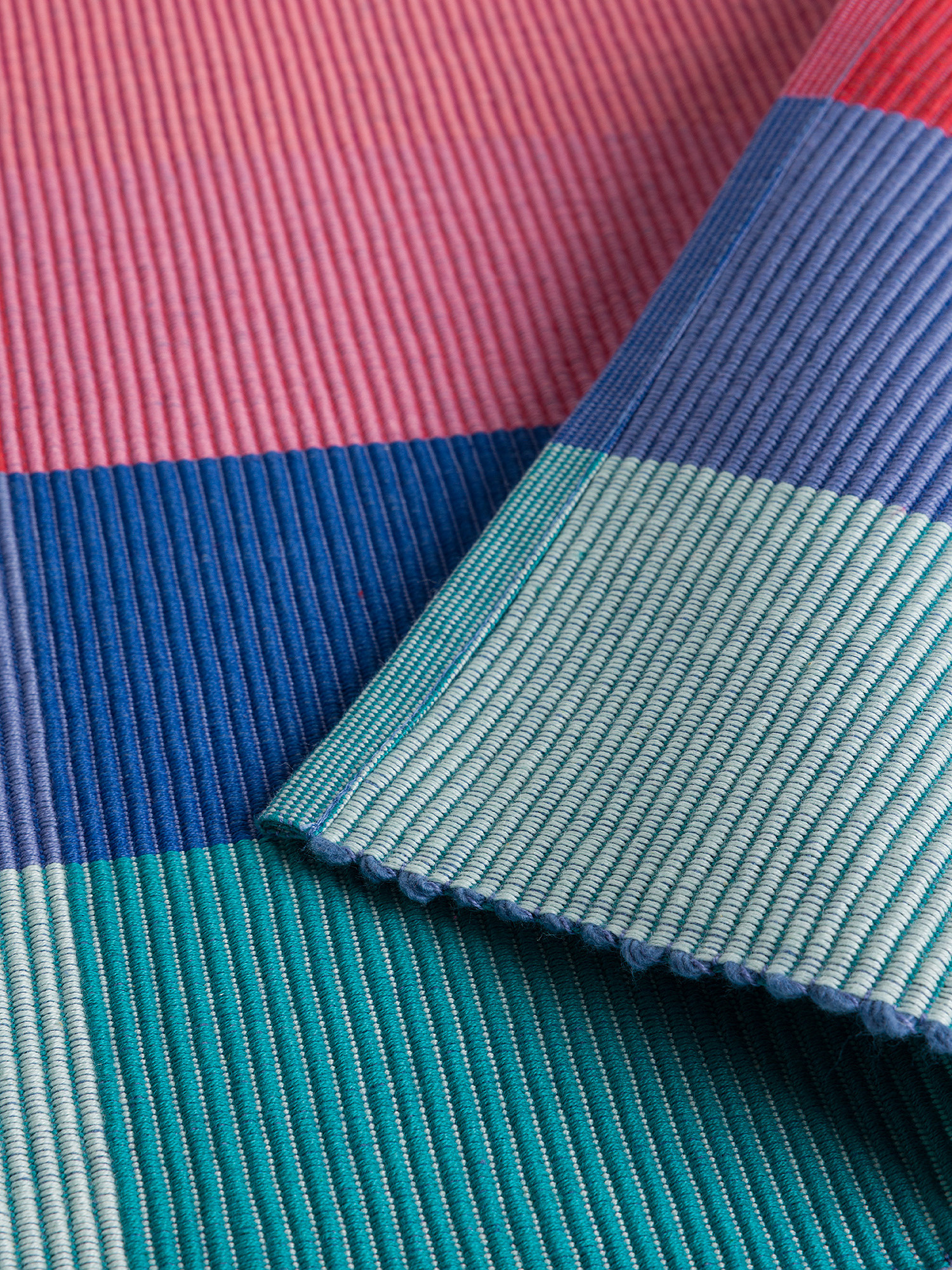 Set 2 tovagliette in puro cotone motivo geometrico, Multicolor, large image number 1