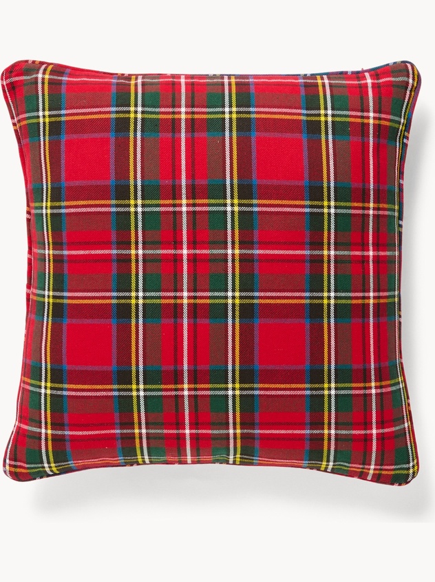 Cotton cushion with tartan pattern 45x45cm