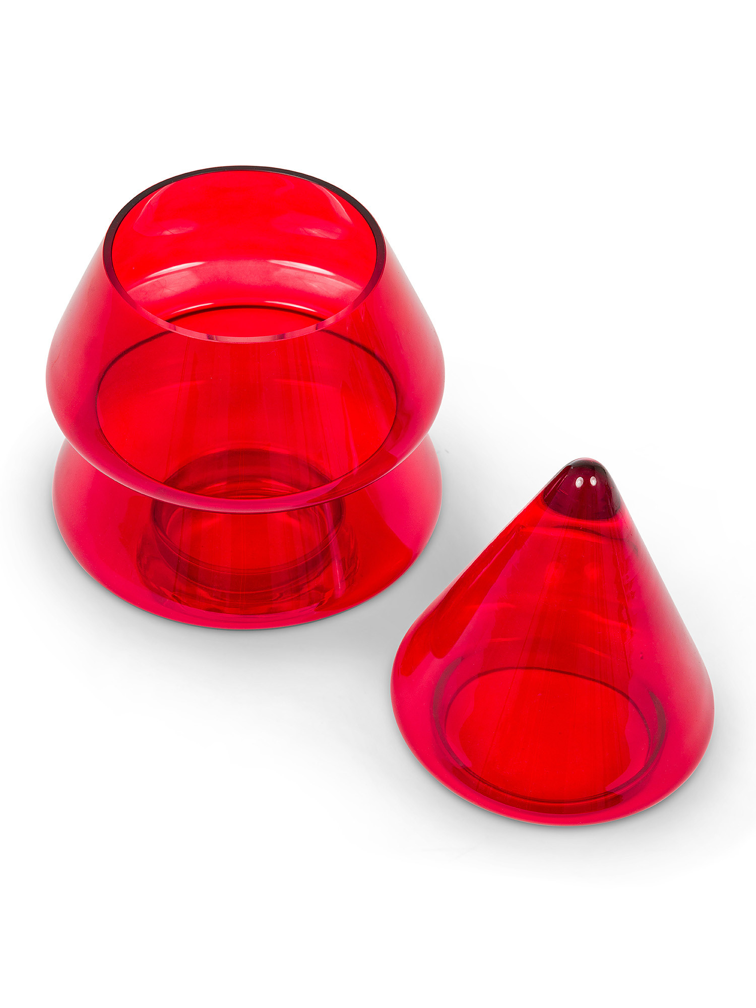 Tree-shaped glass dessert holder, Red, large image number 2