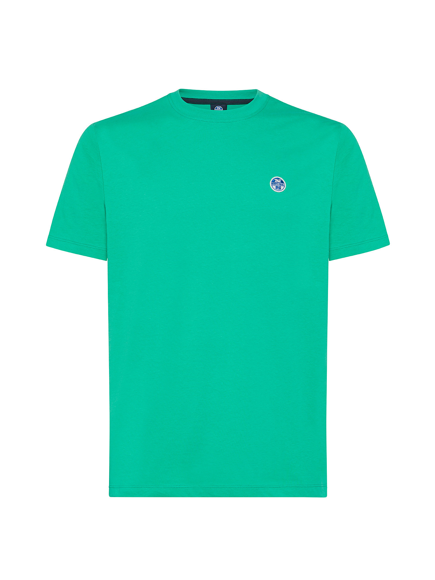 North Sails - Organic cotton jersey T-shirt with micrologo, Green, large image number 0
