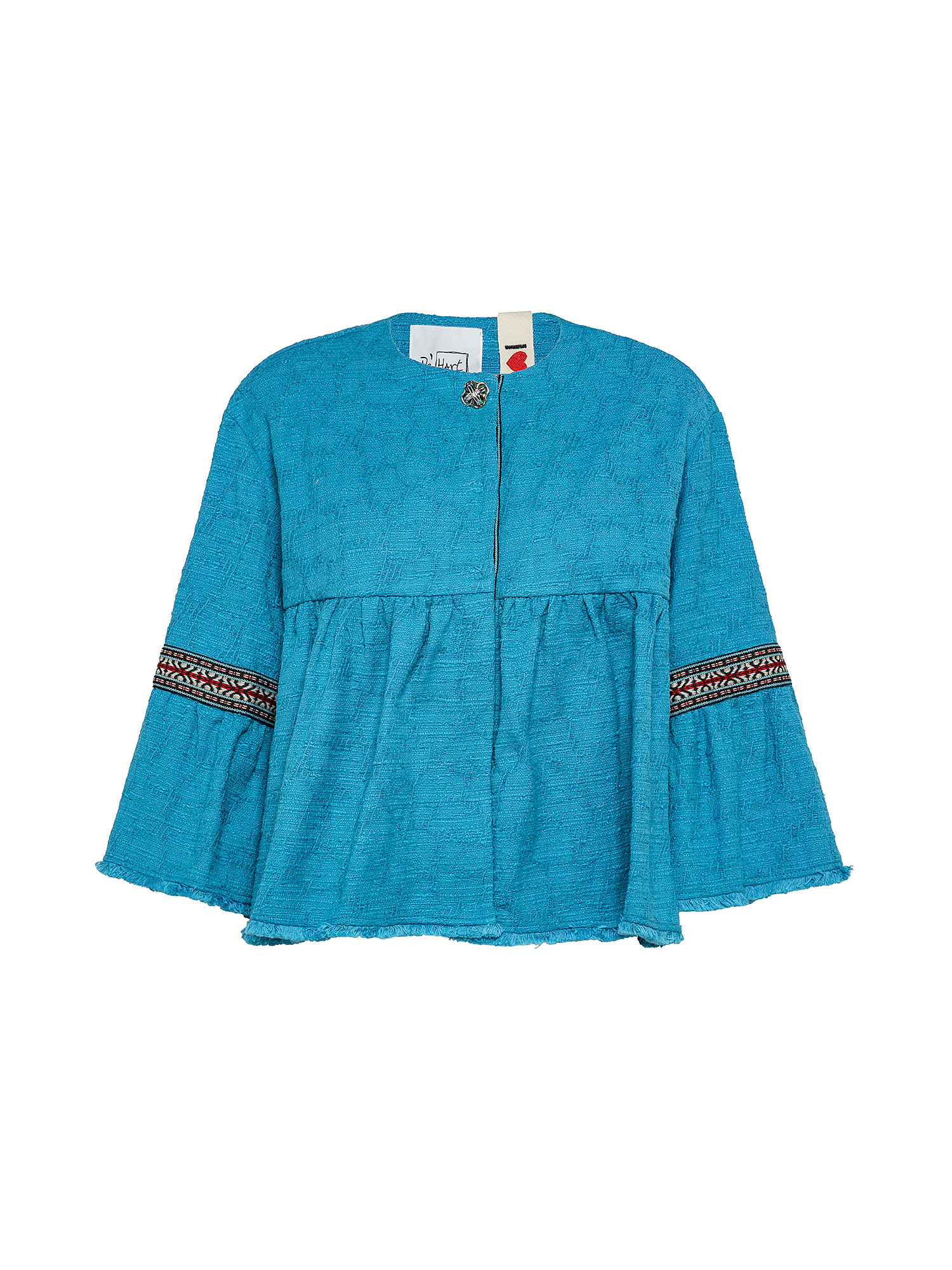Jacket with ethnic trimmings, Light Blue, large image number 0