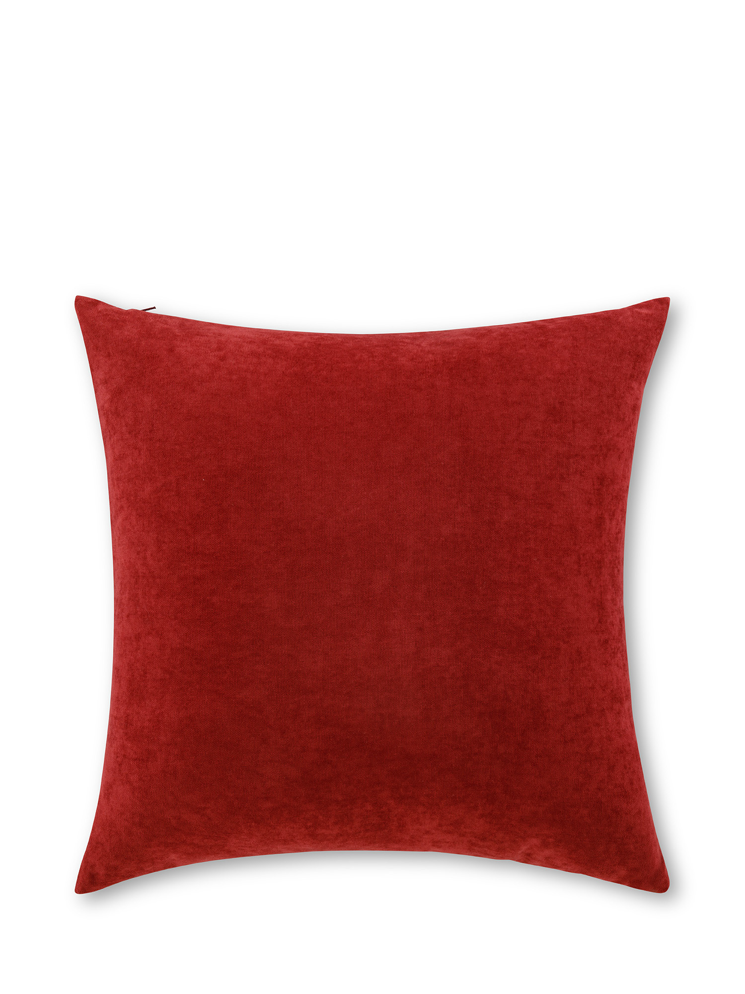 Cushion in jacquard fabric with relief pattern 45x45 cm, Red, large image number 1