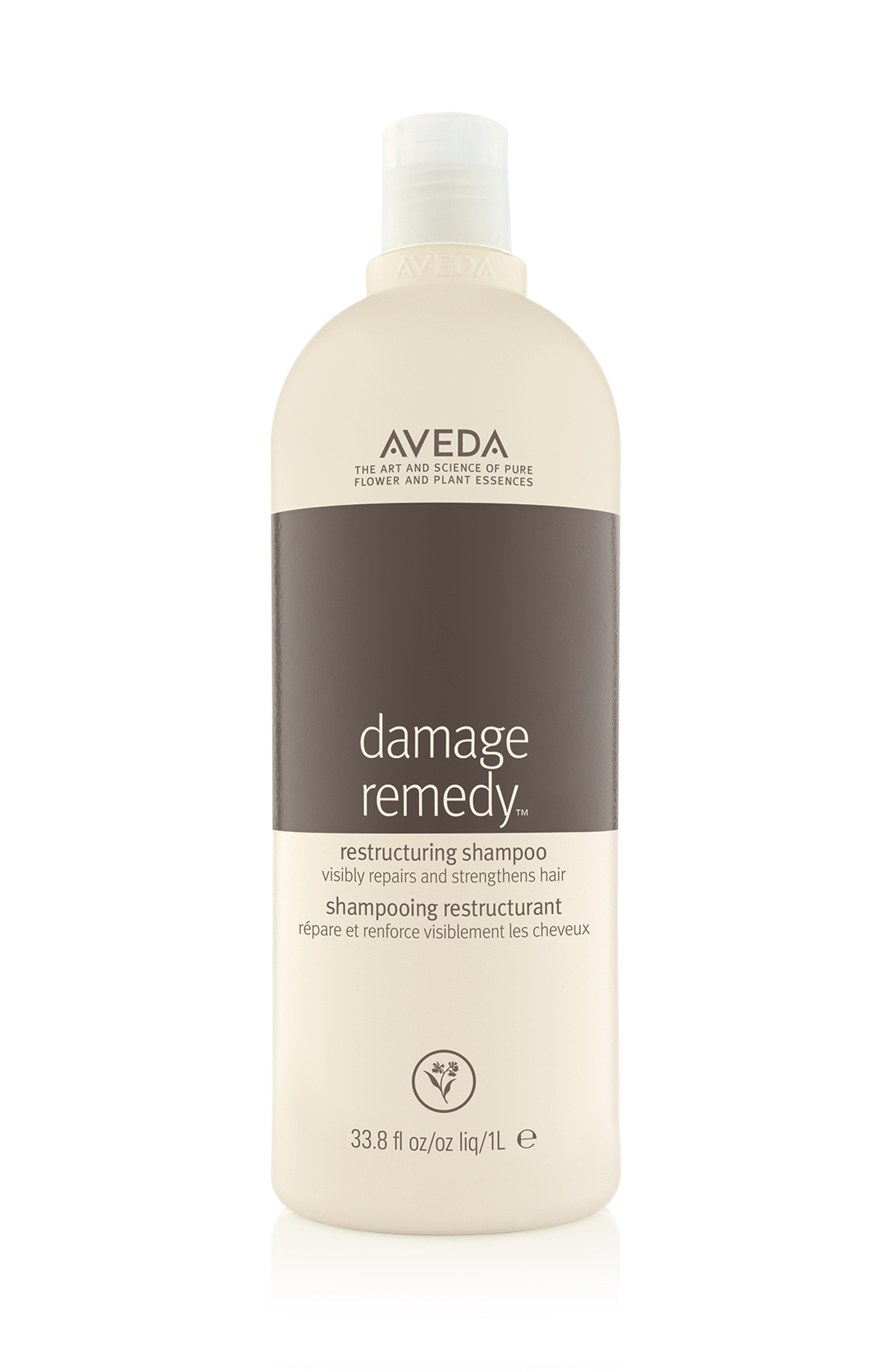 Aveda damage remedy shampoo ristrutturante 1000 ml, Bianco/Marrone, large image number 0