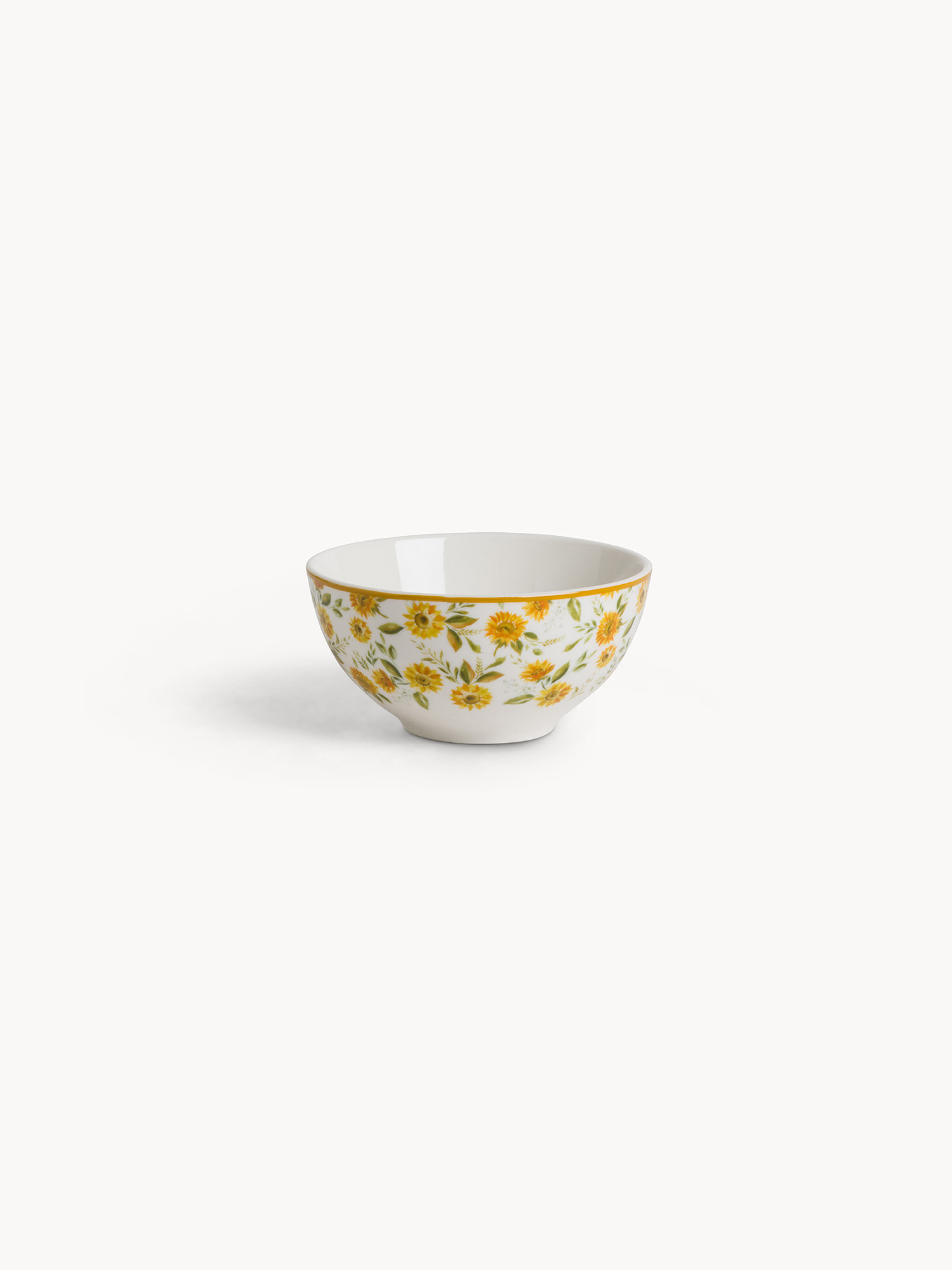 New bone china bowl sunflower motif, Multicolor, large image number 0