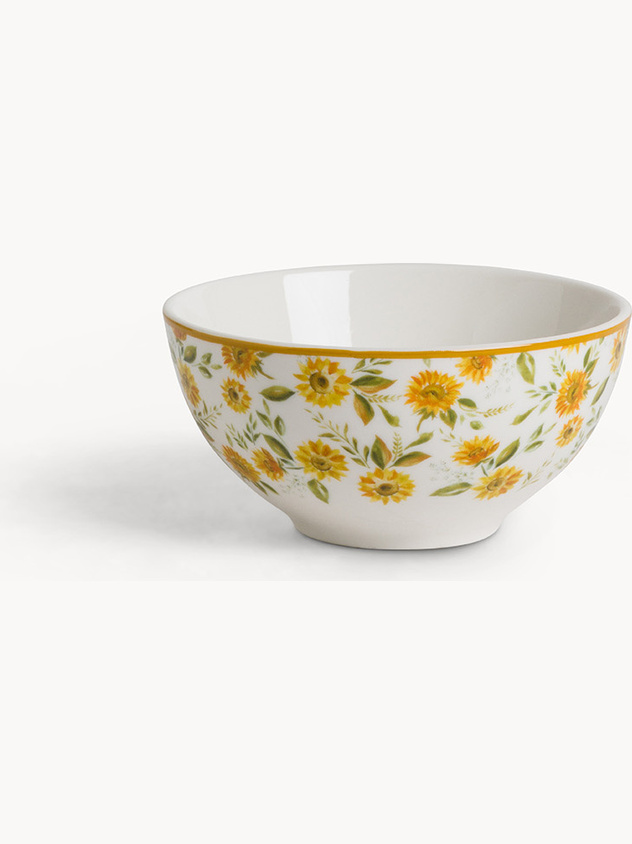 New bone china bowl sunflower motif