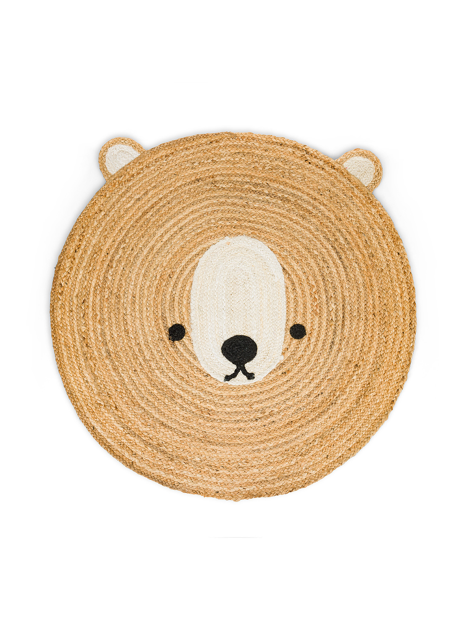 Tappeto rotondo in juta, Beige, large image number 0