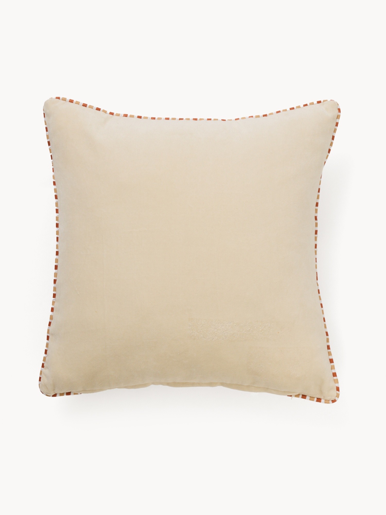 Reversible velvet cushion 45x45cm, Beige / Brown, large image number 1