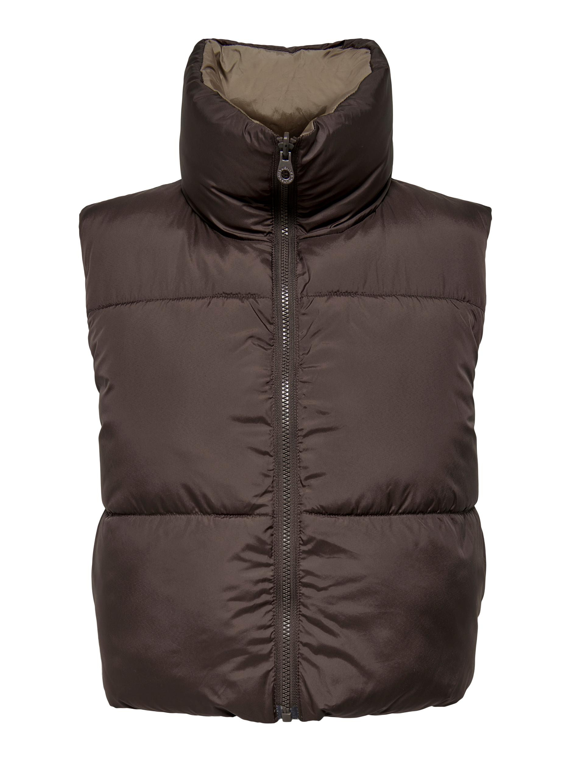 Only - Reversible quilted gilet, Brown, large image number 0