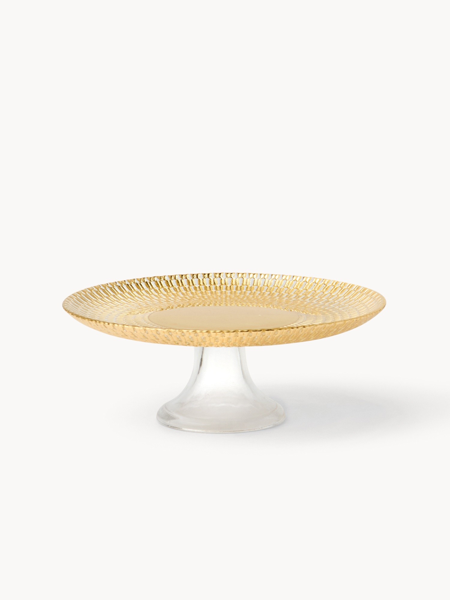 Fabric-glass cake stand, Gold, large image number 0