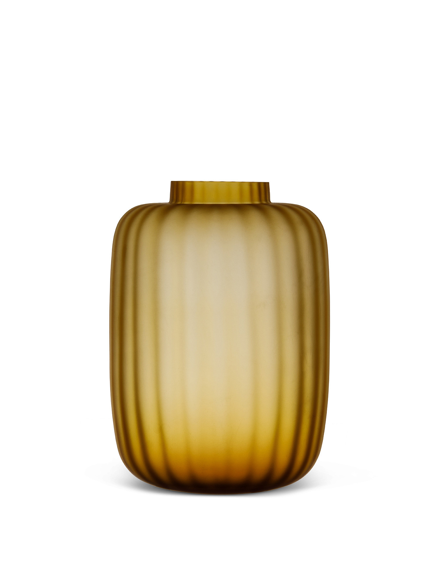 Colored paste glass vase, Yellow, large image number 0