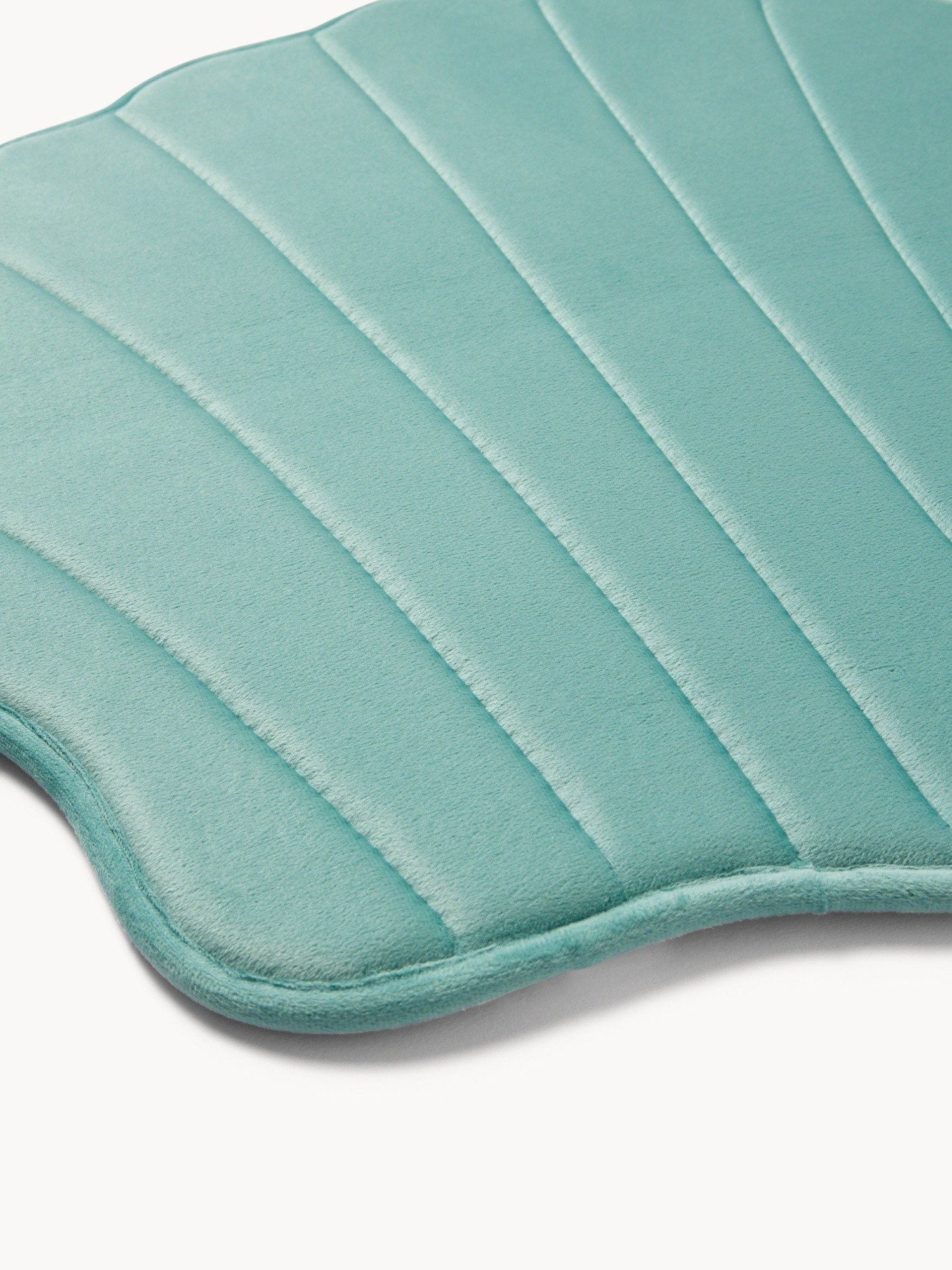 Shell Memory Foam Bath Mat - Introductory Price, Blue, large image number 1