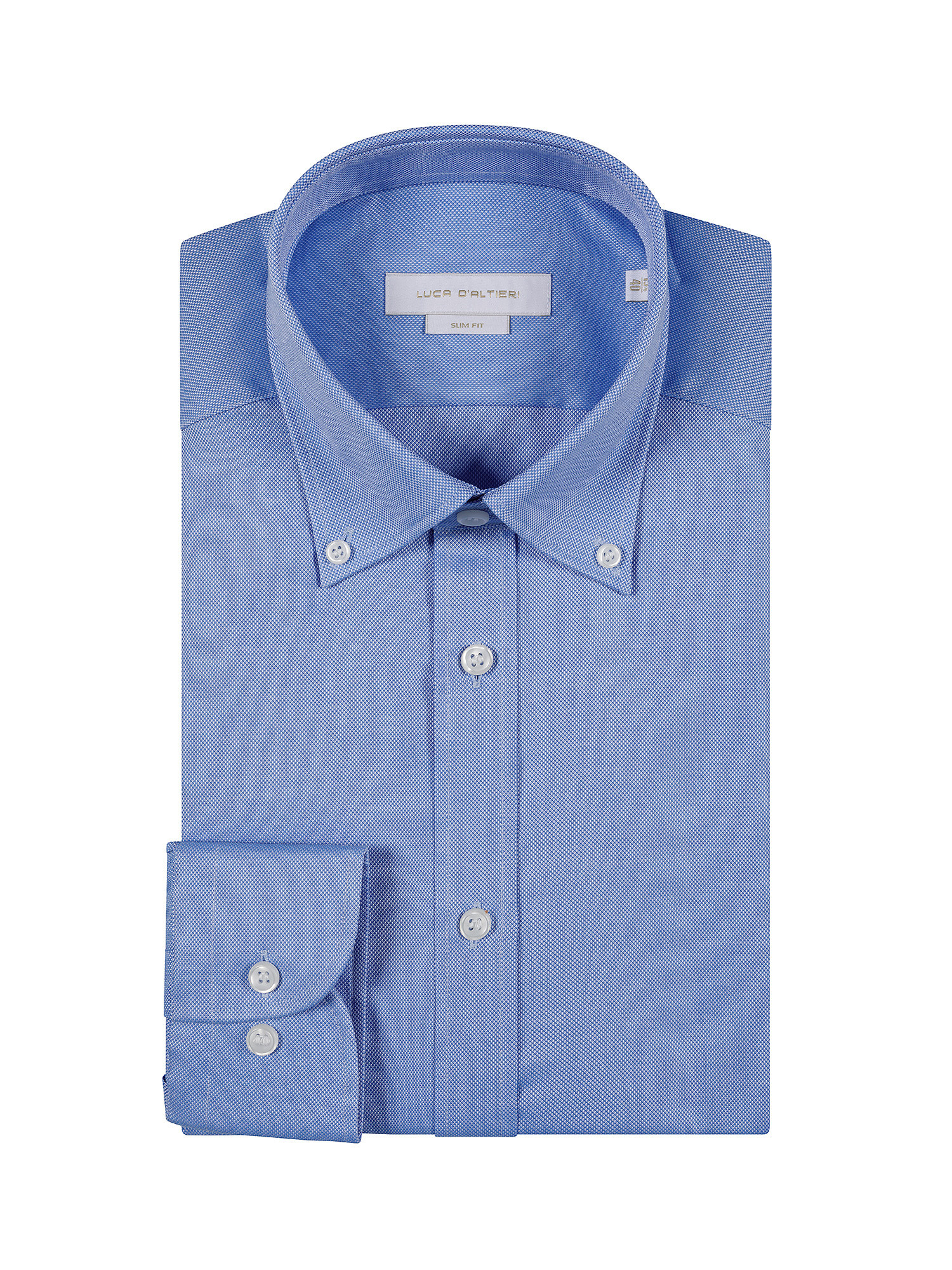 Camicia slim fit cotone oxford, Azzurro, large image number 2