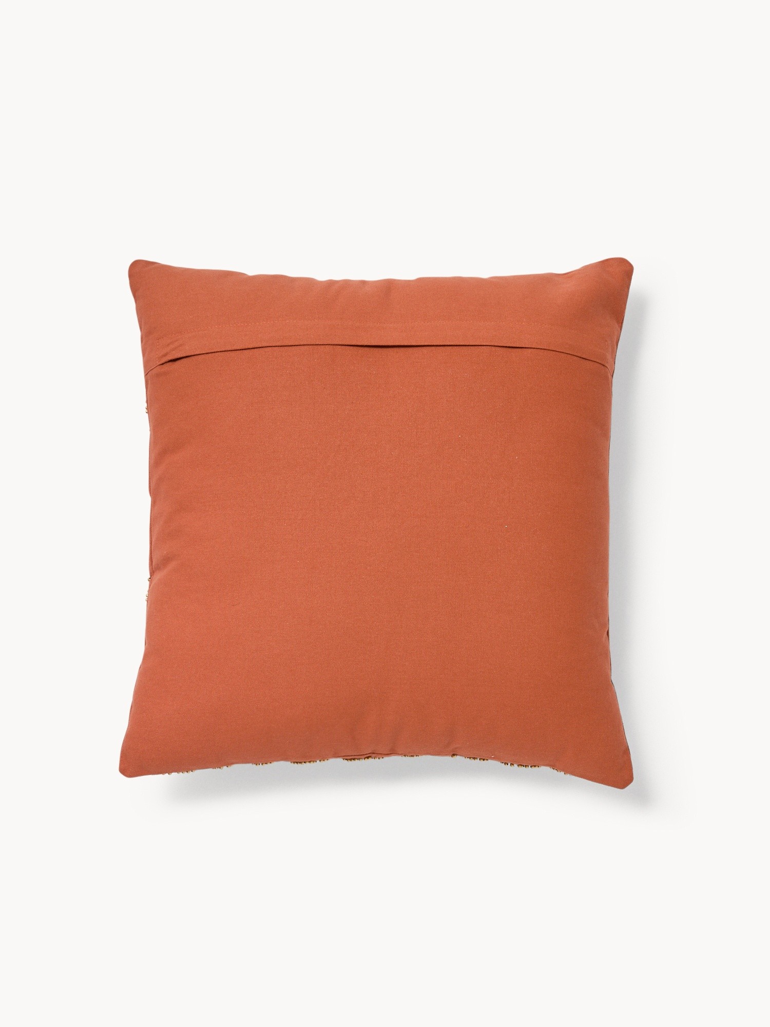 Cuscino in puro cotone con applicazione borchie 45x45cm - Prezzo di lancio, Marrone, large image number 1