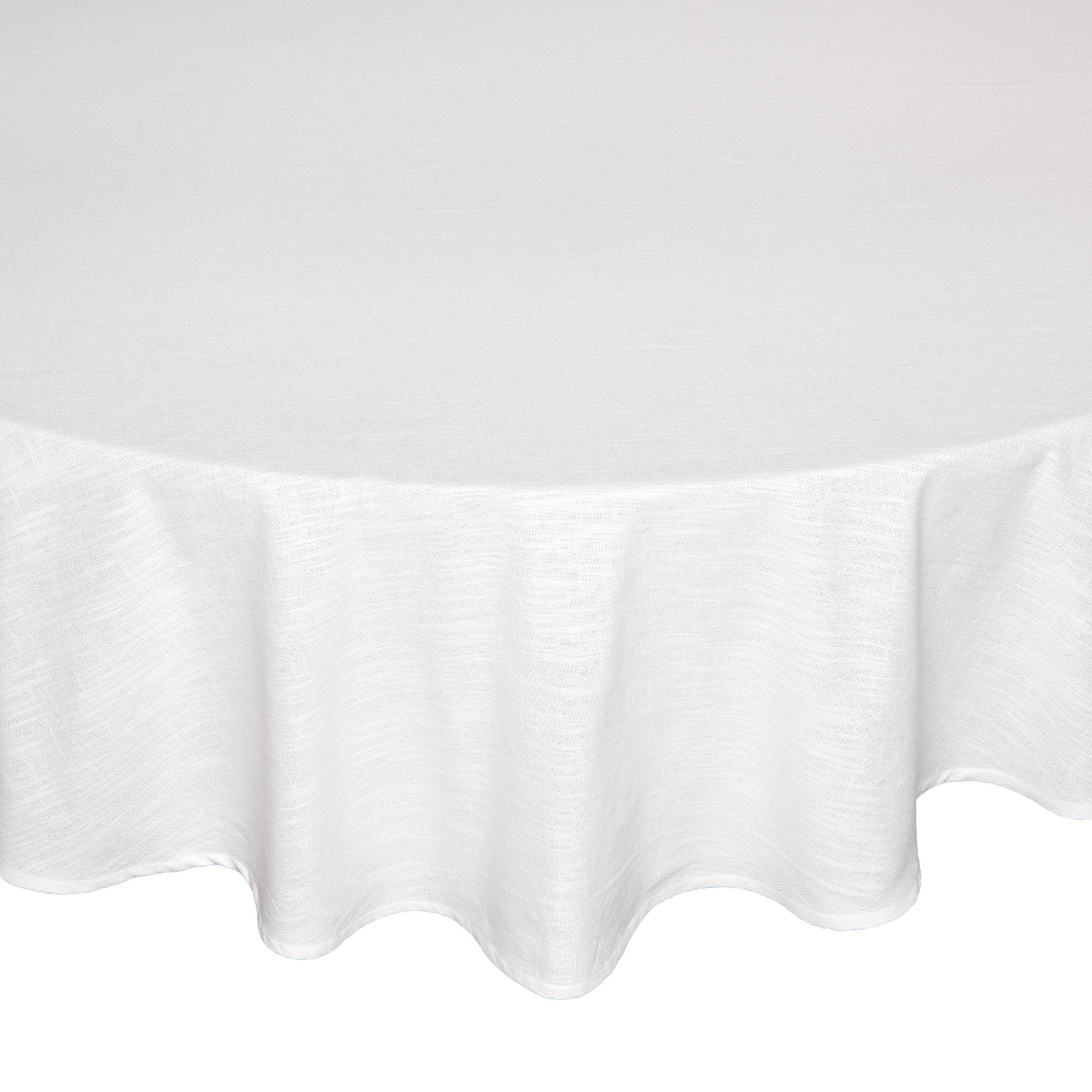 Plain iridescent cotton table cloth, White, large image number 0