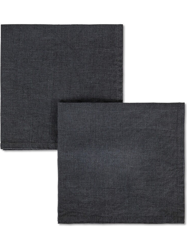 Set 2 tovaglioli puro lino lavato tinta unita