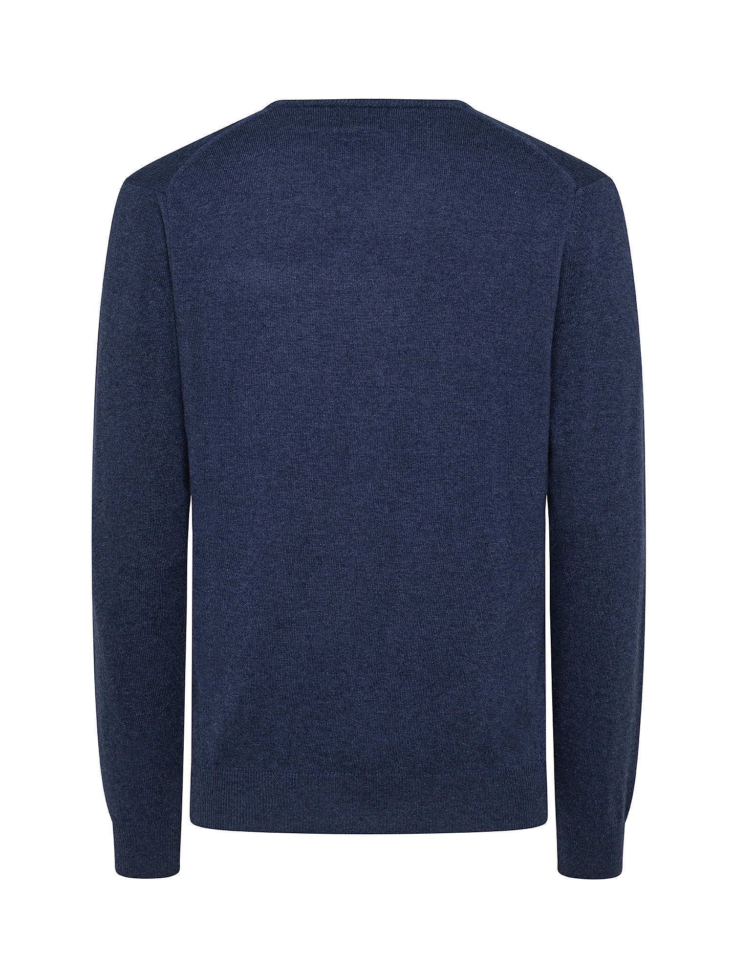 Cashmere Blend V-neck sweater with noble fibers, Denim, large image number 1