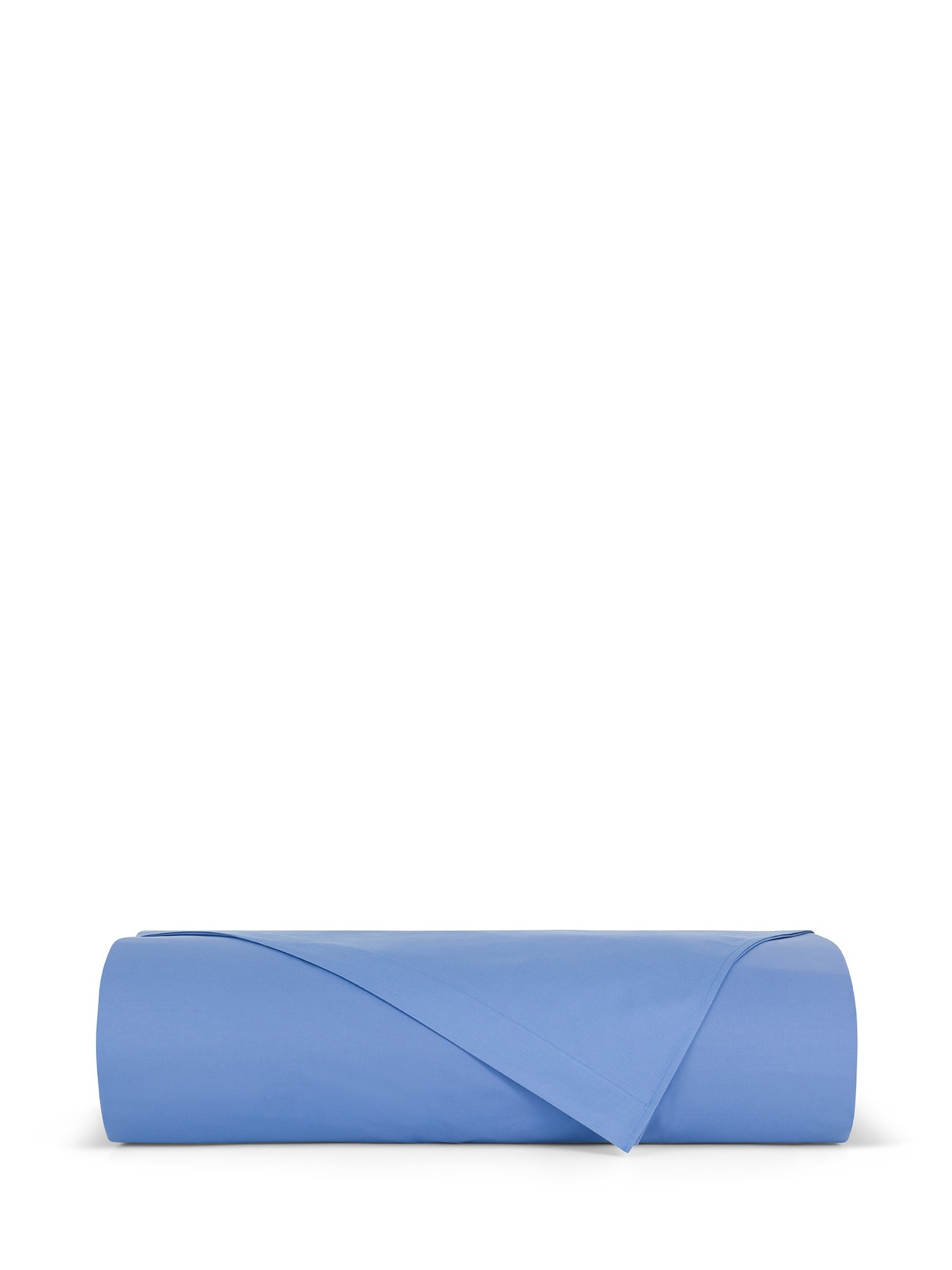 Zefiro smooth cotton percale sheet, Light Blue, large image number 1