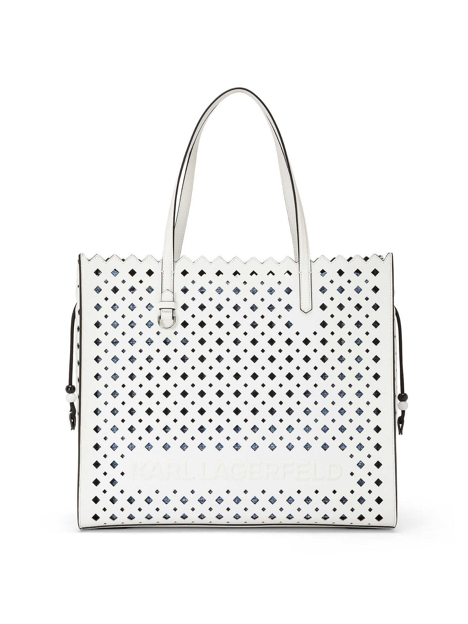 Perforated skuare tote, White, large image number 0