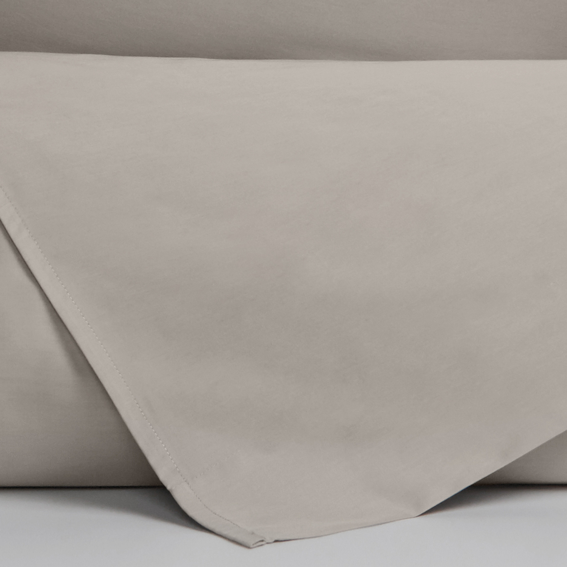 Zefiro duvet cover set in 100% cotton satin, Dark Beige, large image number 2