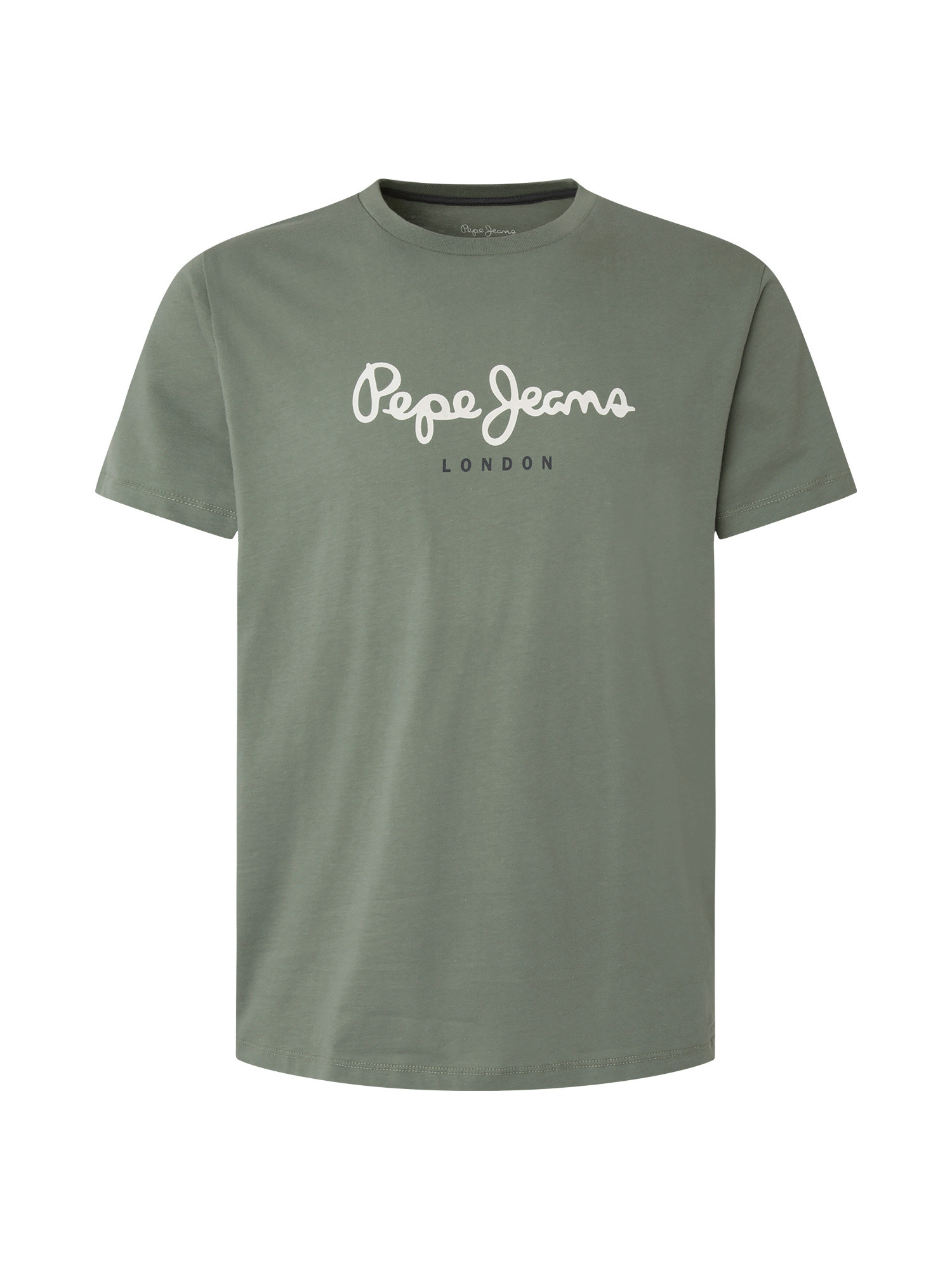 Pepe Jeans - T-shirt con logo in cotone, Verde chiaro, large image number 0