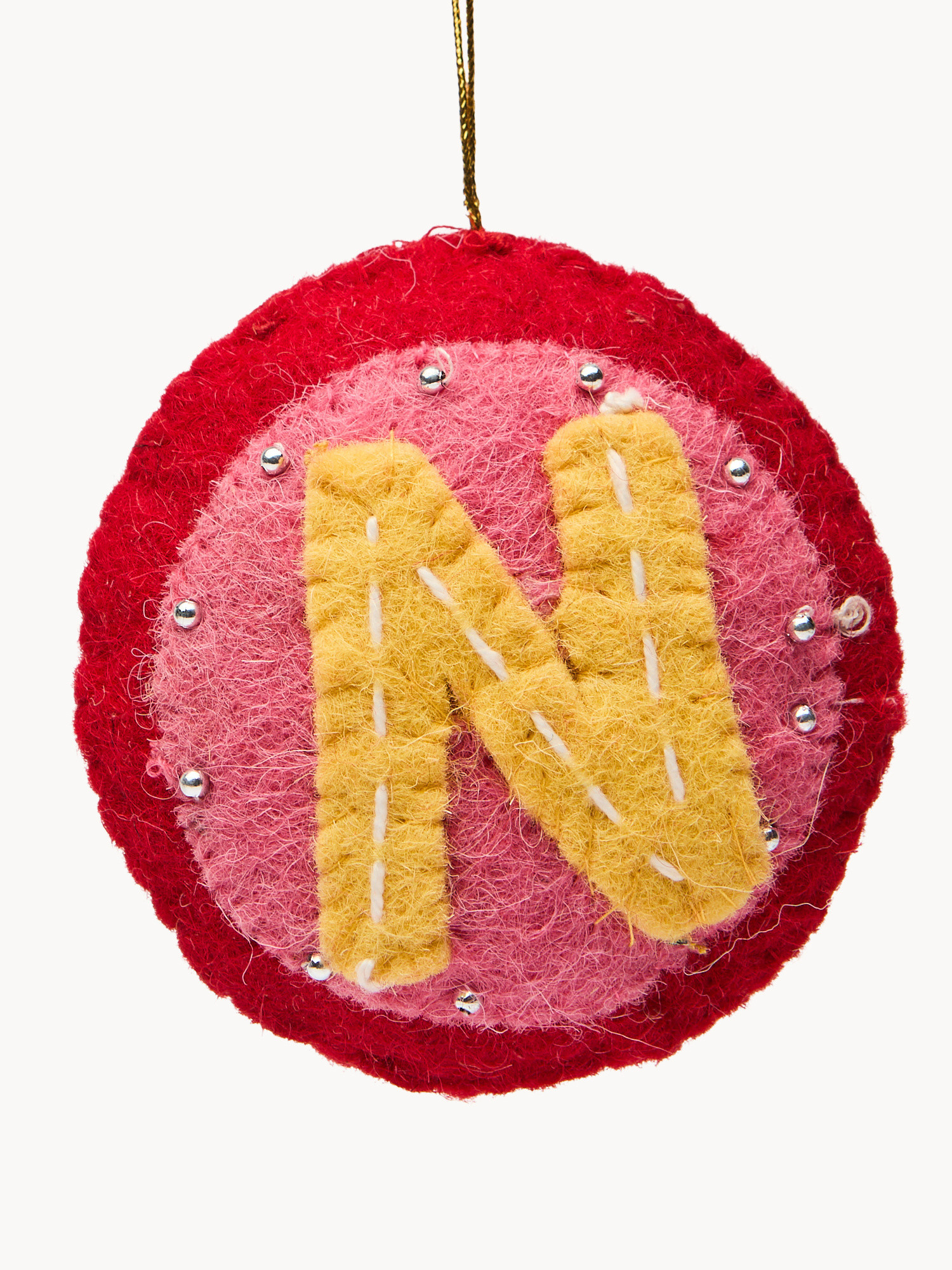 Pallina in feltro lettera N, Multicolor, large image number 1