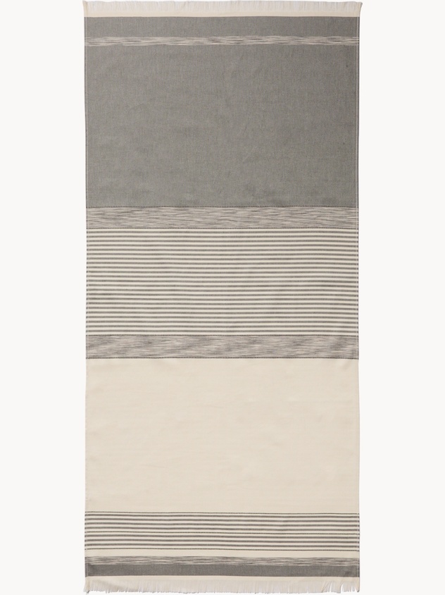 Fringed pure cotton hammam beach towel - Introductory price