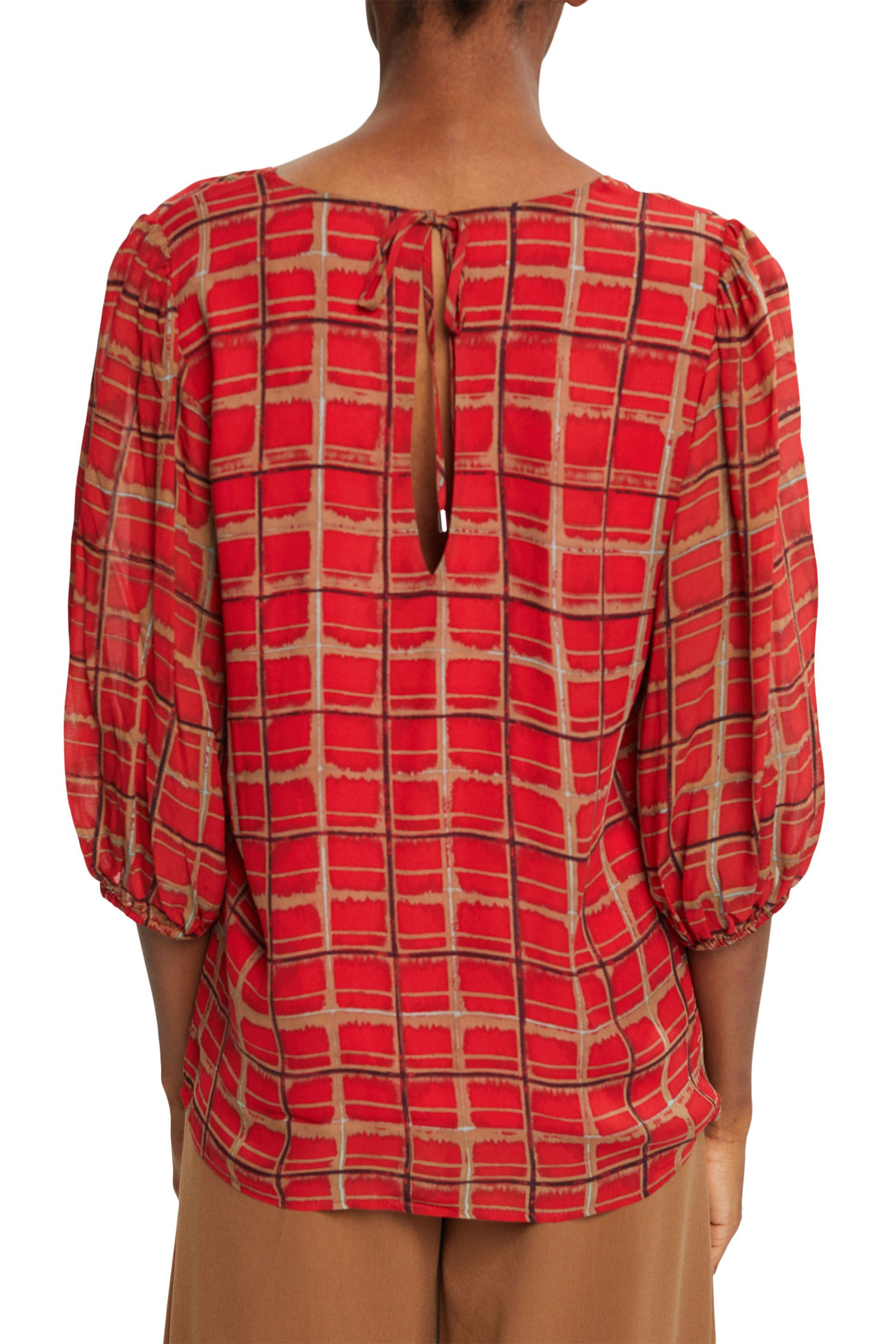 Patterned blouse, Red, large image number 2