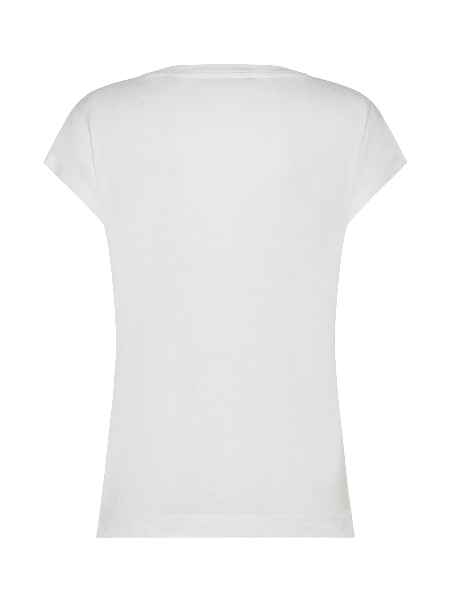Esprit - T-shirt con scritta con paillettes, Bianco, large image number 1