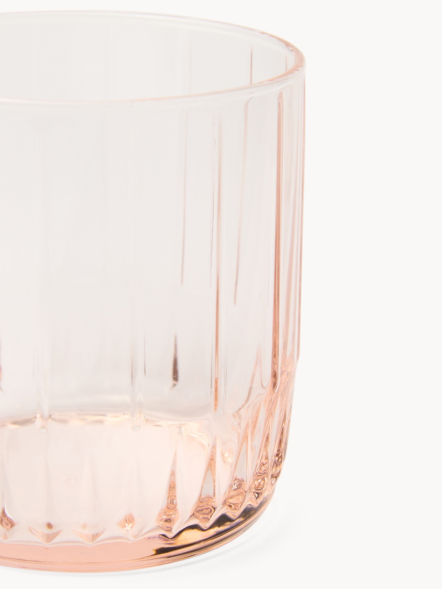 Set of 3 Leia glasses in glass - Introductory price, Light Pink, large image number 1