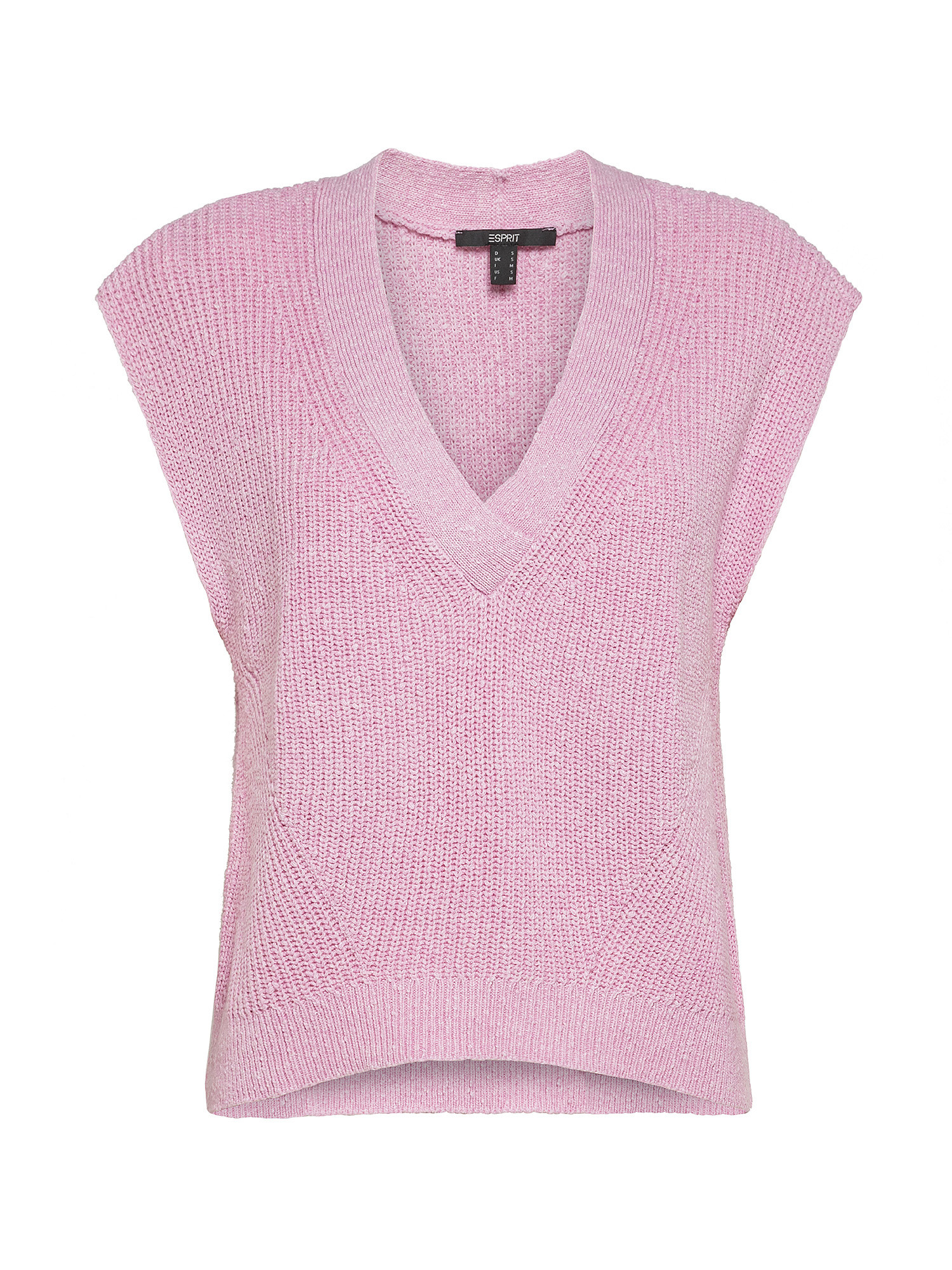 Loose-knit pullover in cotton blend, Pink, large image number 0